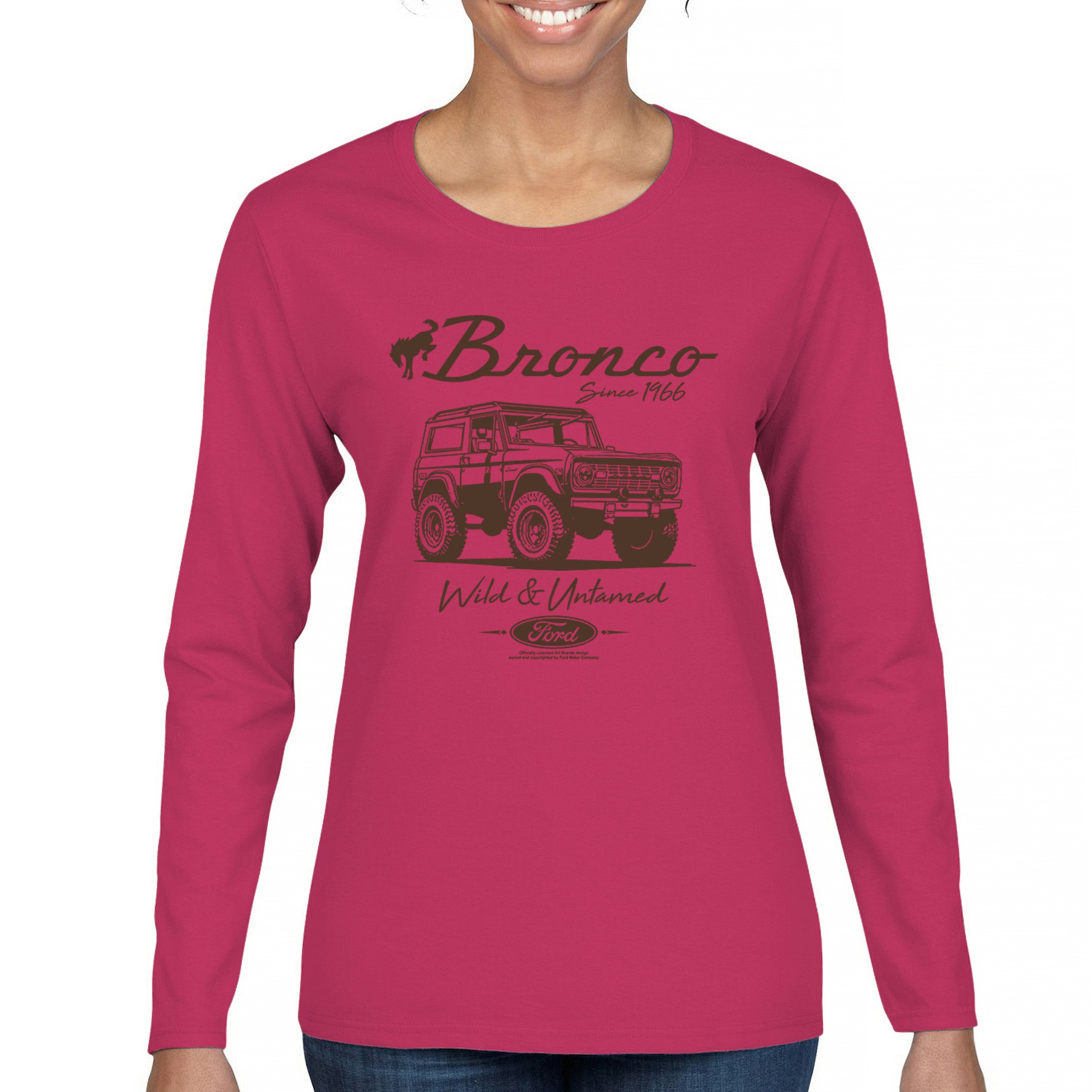 Ford Bronco Wild and Untamed Since 1966 Women's Long Sleeve T-shirt Off-Road