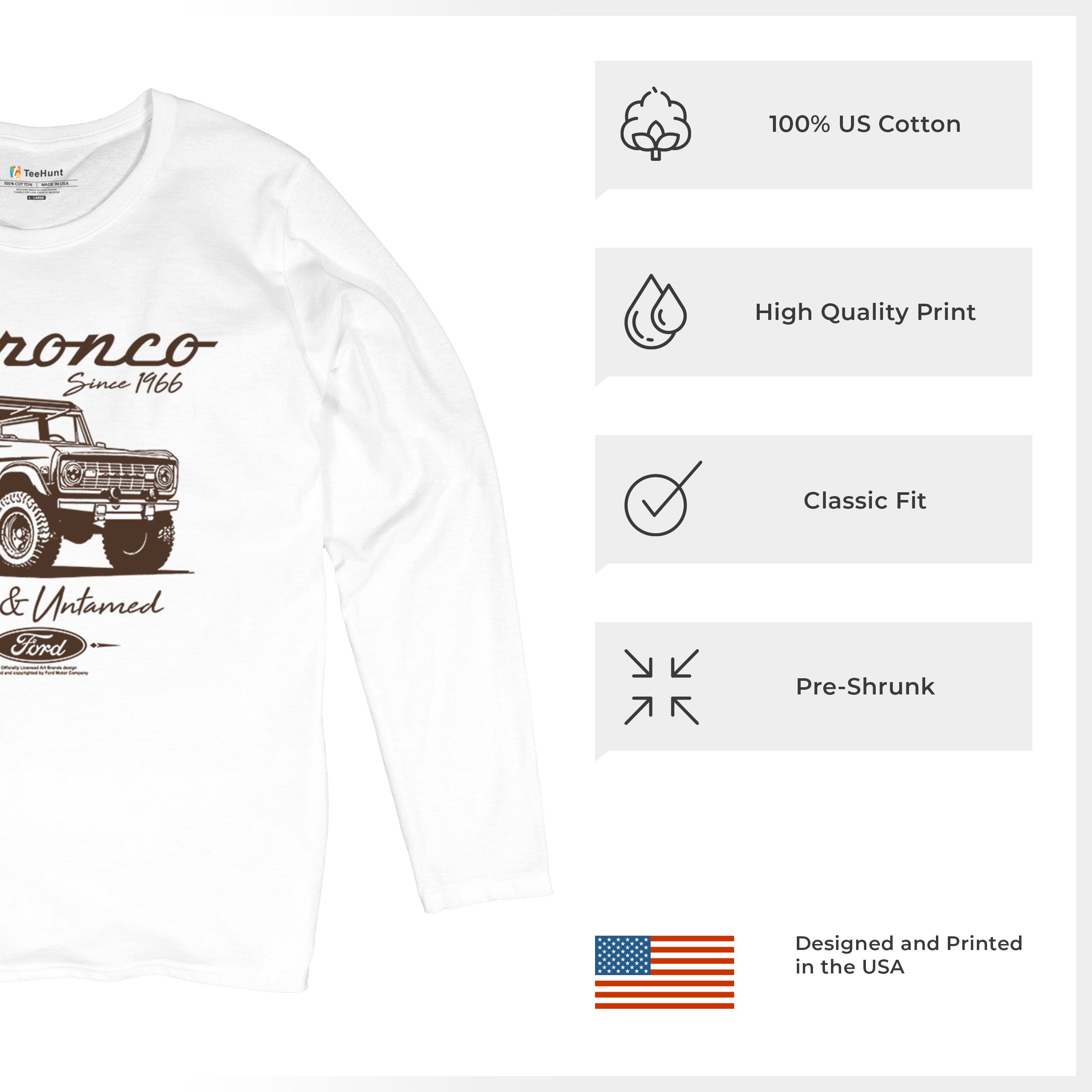 Ford Bronco Wild and Untamed Since 1966 Women's Long Sleeve T-shirt Off-Road