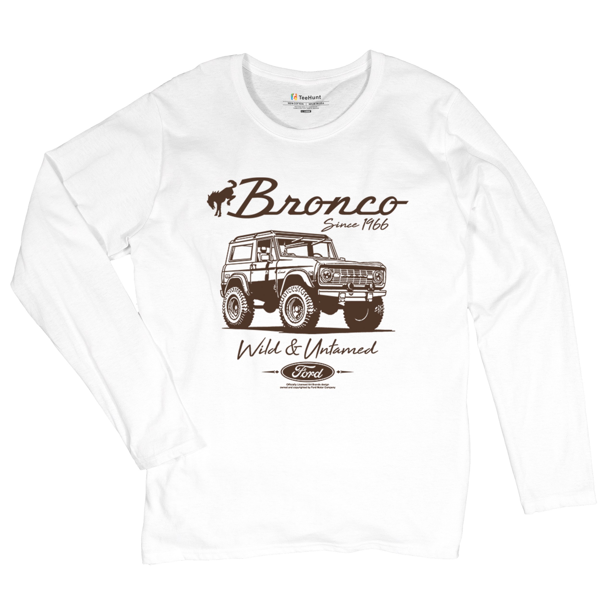 Ford Bronco Wild and Untamed Since 1966 Women's Long Sleeve T-shirt Off-Road