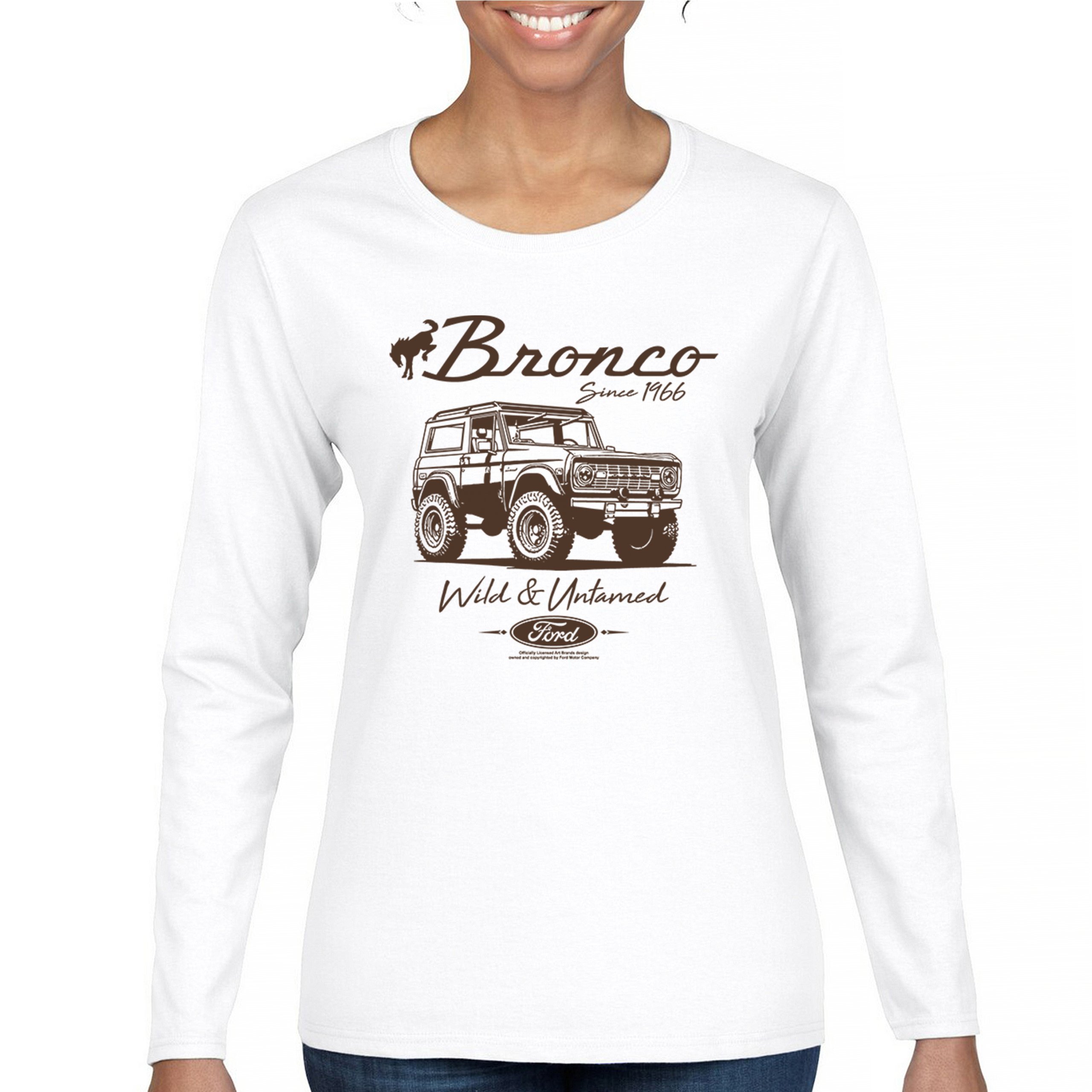 Ford Bronco Wild and Untamed Since 1966 Women's Long Sleeve T-shirt Off-Road