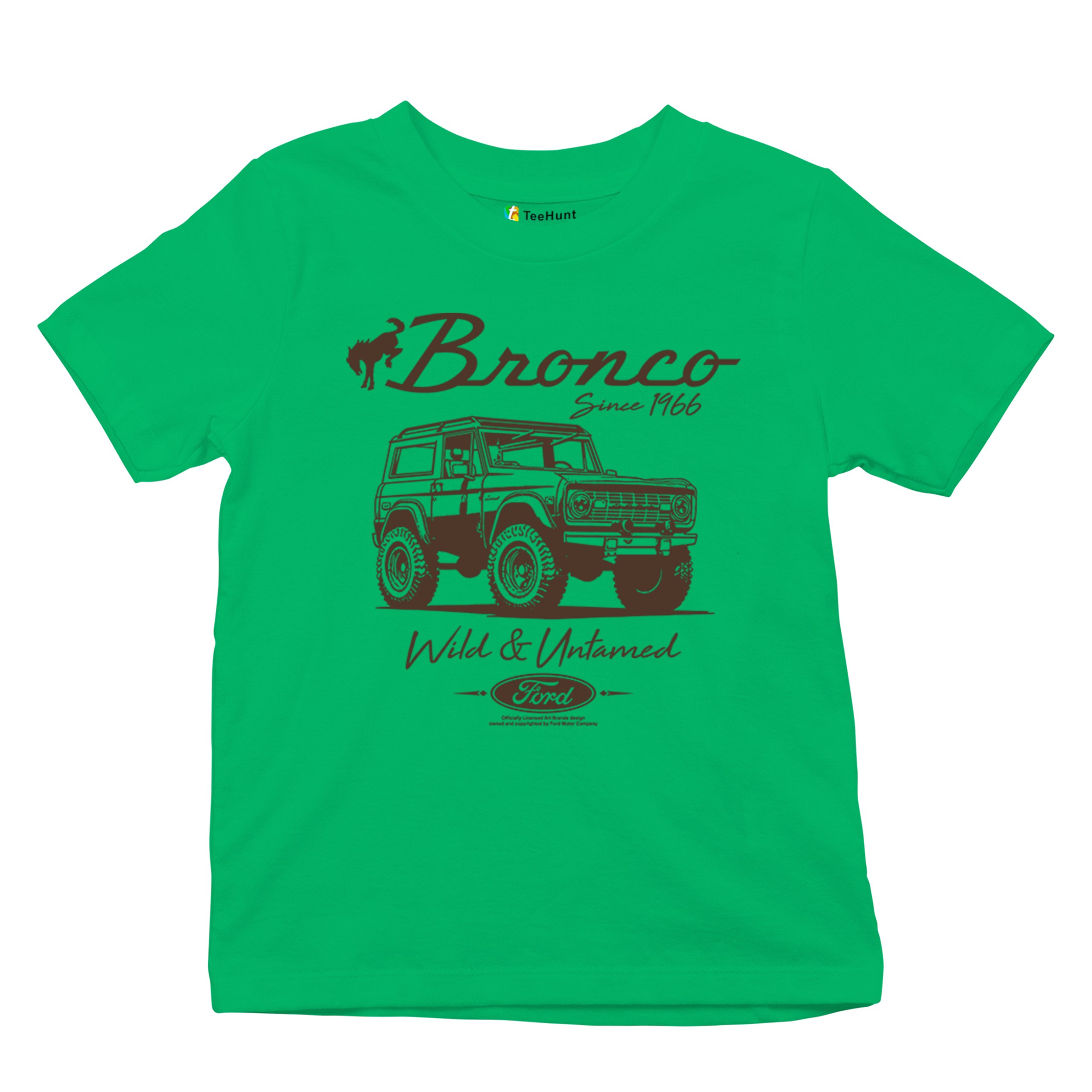 Ford Bronco Wild and Untamed Since 1966 Youth T-shirt Retro Off Road 4x4 Kids - Picture 20 of 36
