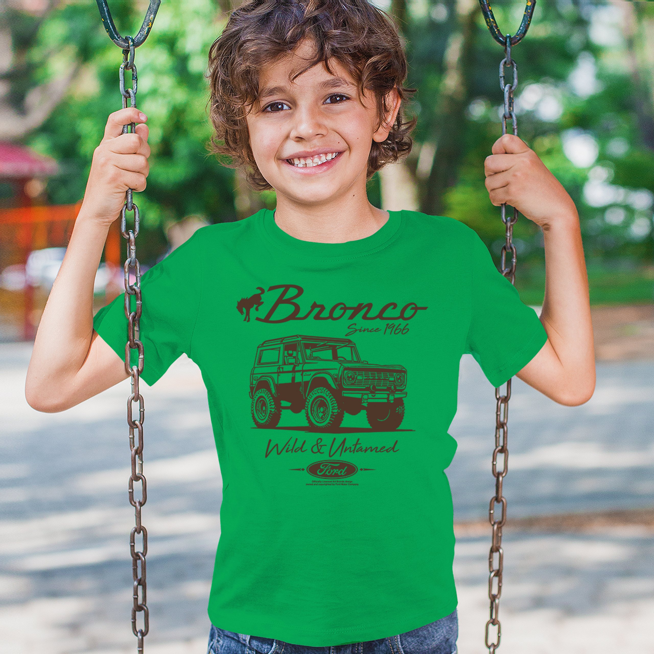 Ford Bronco Wild and Untamed Since 1966 Youth T-shirt Retro Off Road 4x4 Kids - Picture 19 of 36
