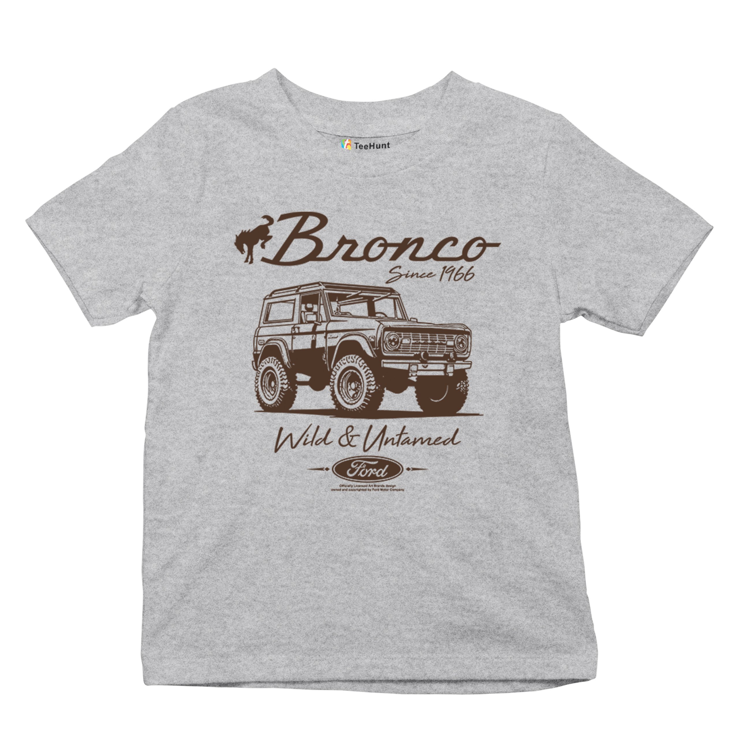 Ford Bronco Wild and Untamed Since 1966 Youth T-shirt Retro Off Road 4x4 Kids - Picture 6 of 36