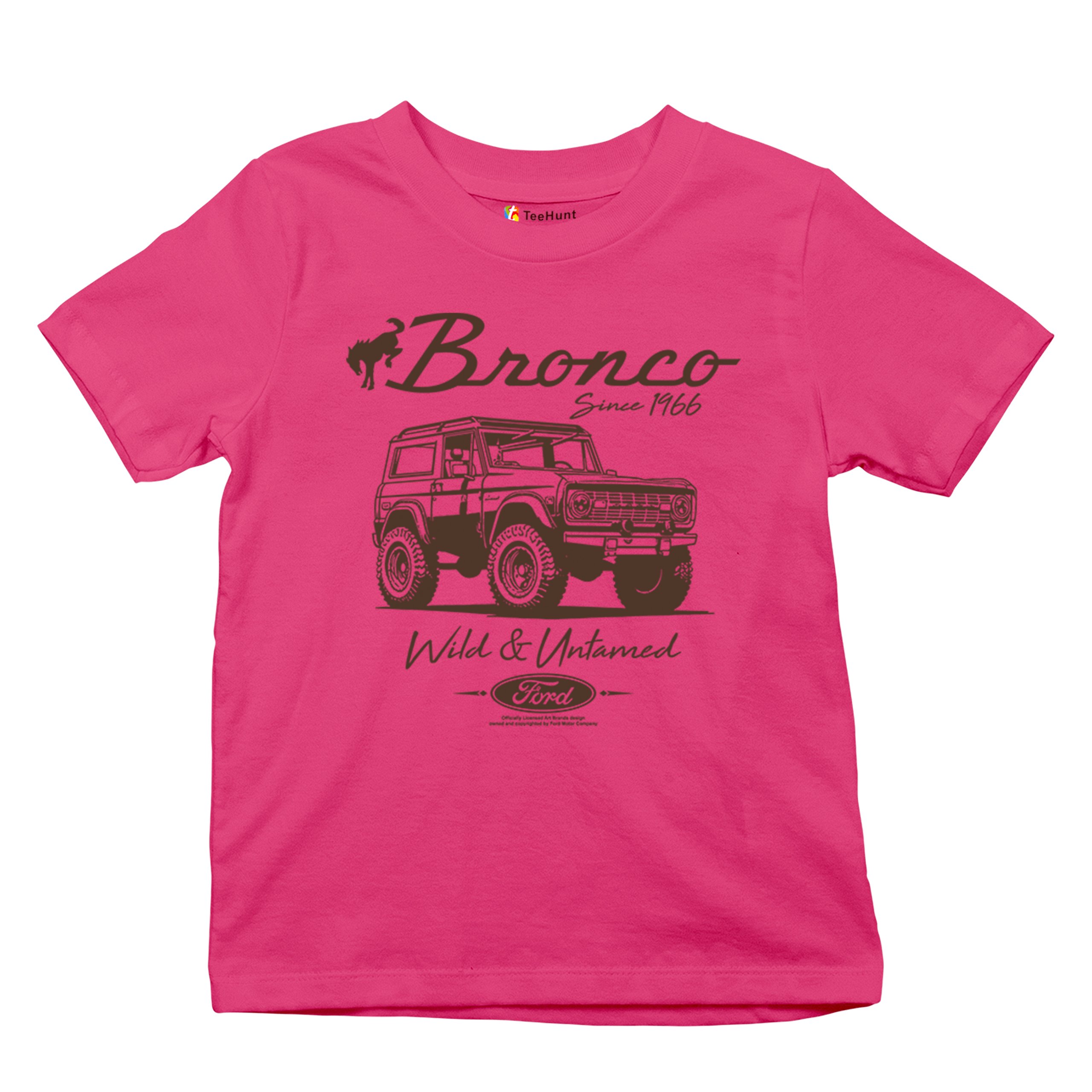 Ford Bronco Wild and Untamed Since 1966 Youth T-shirt Retro Off Road 4x4 Kids - Picture 34 of 36