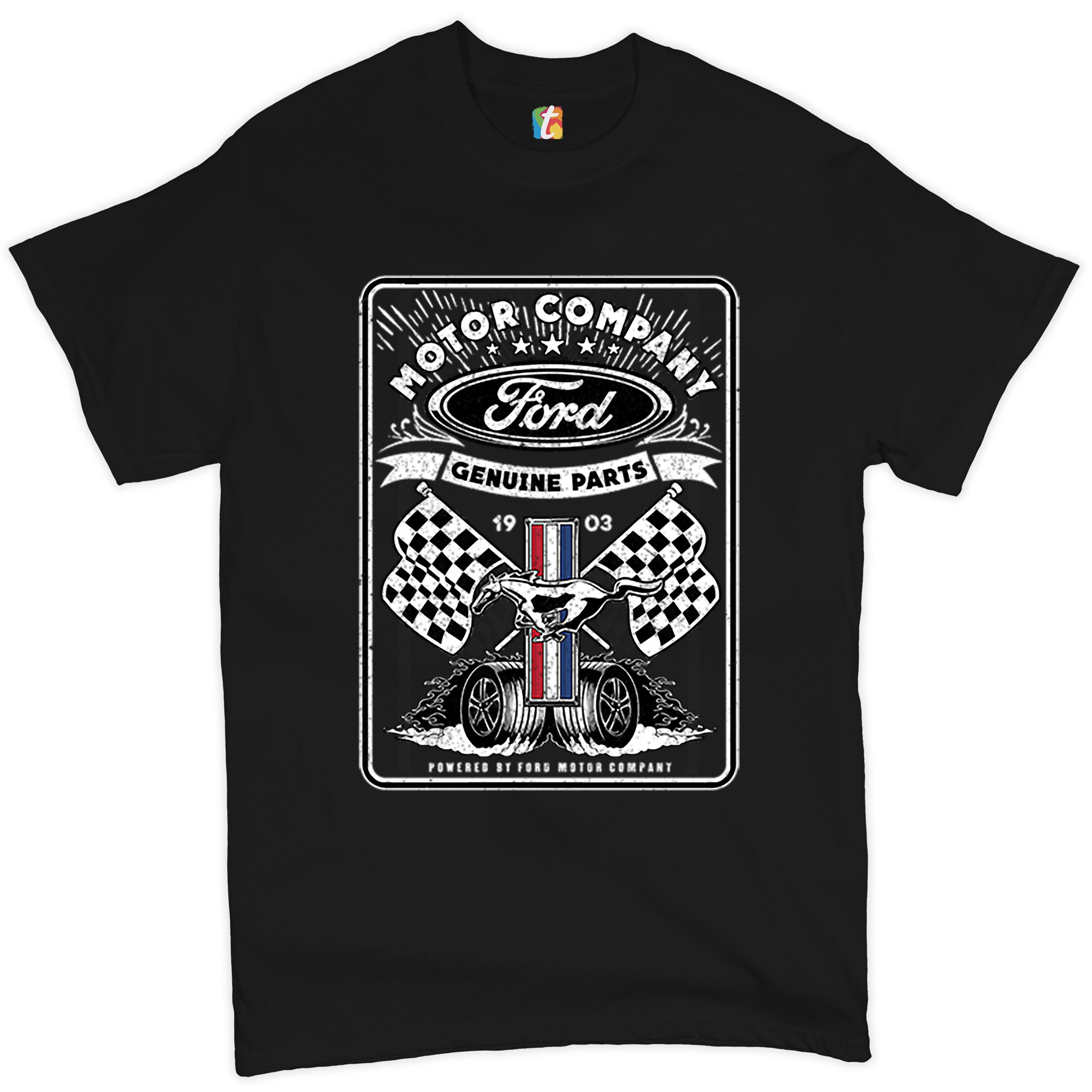 ford-motor-company-t-shirt-racing-flags-mustang-logo-licensed-men-s-tee