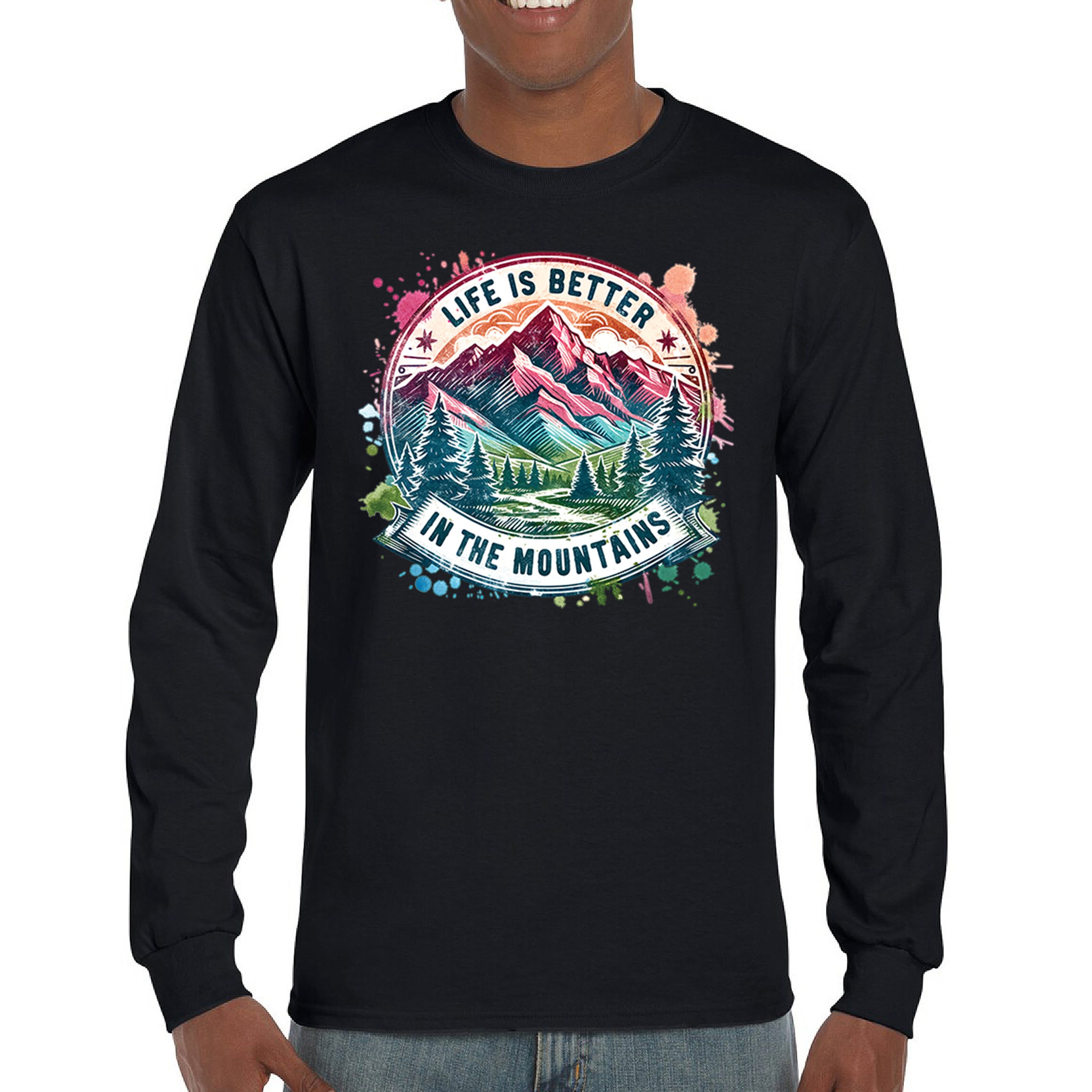 ALTRA T shirt manica lunga Life is Better in the Mountains trail escursionismo campeggio