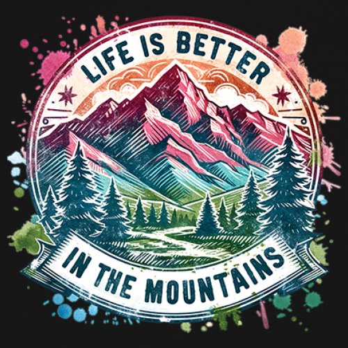 Life is Better in the Mountains Youth T-shirt Trail Hiking Camping Kids - Picture 4 of 50