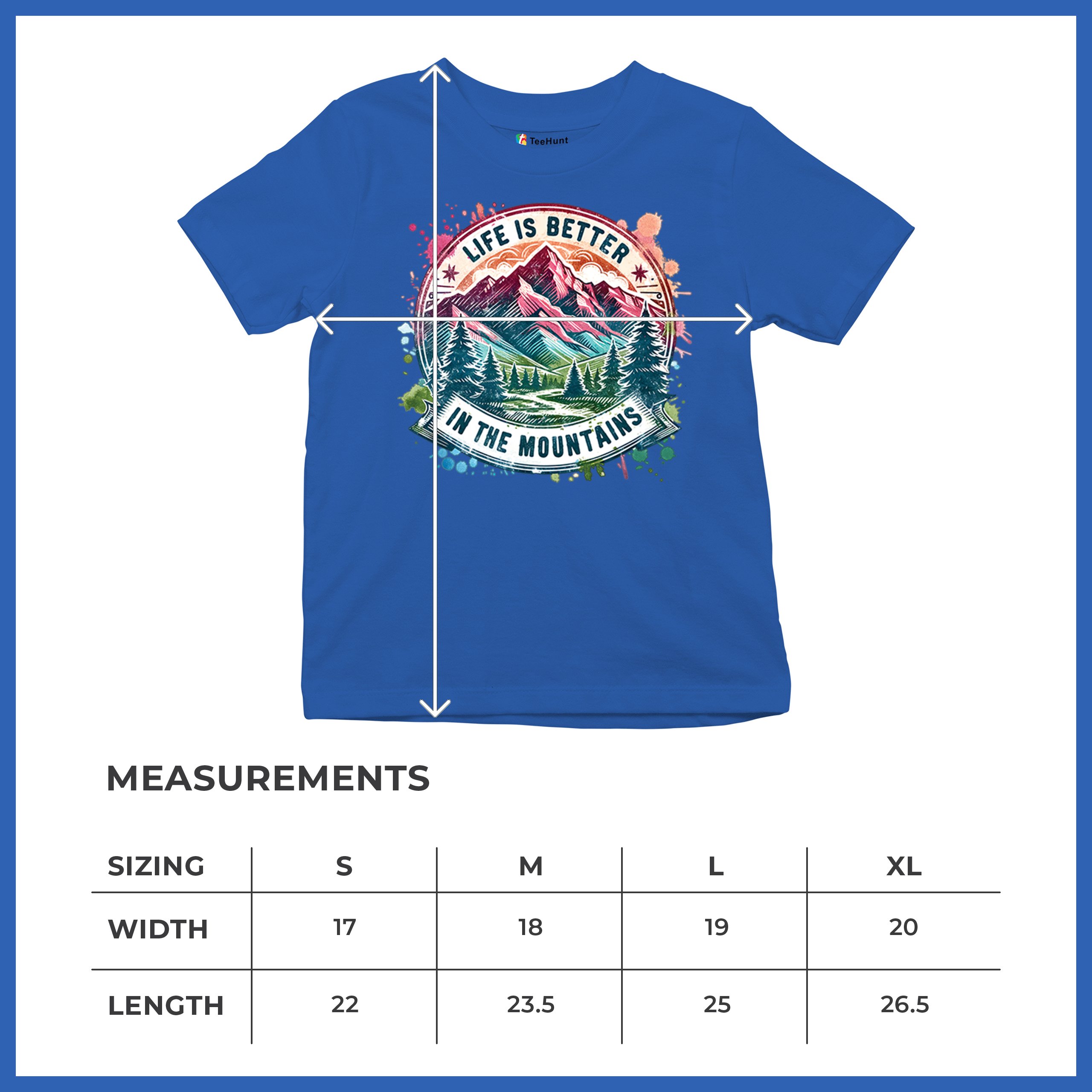 Life is Better in the Mountains Youth T-shirt Trail Hiking Camping Kids - Picture 43 of 50