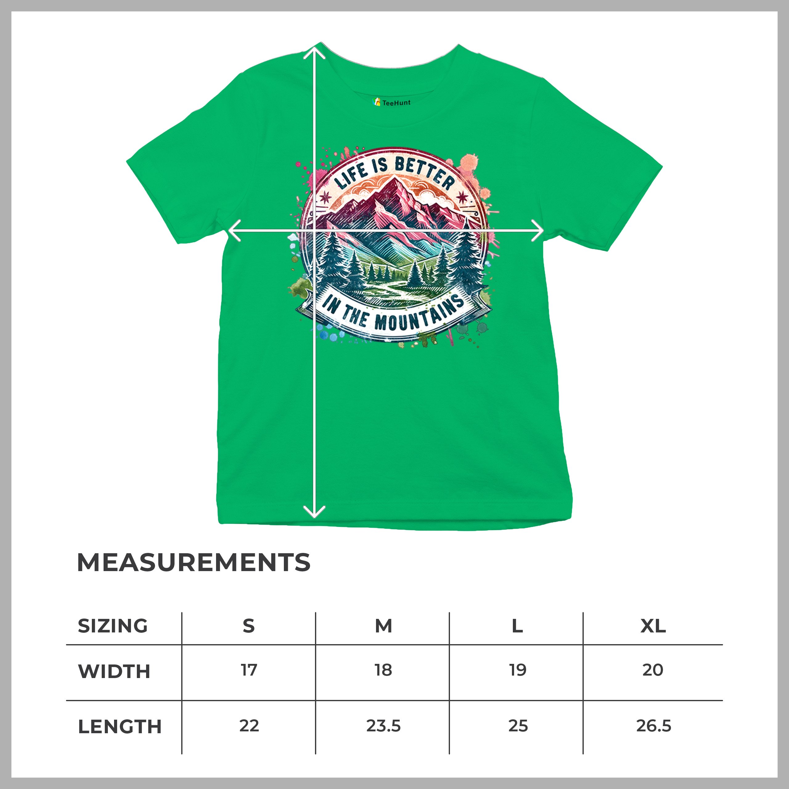 Life is Better in the Mountains Youth T-shirt Trail Hiking Camping Kids - Picture 36 of 50