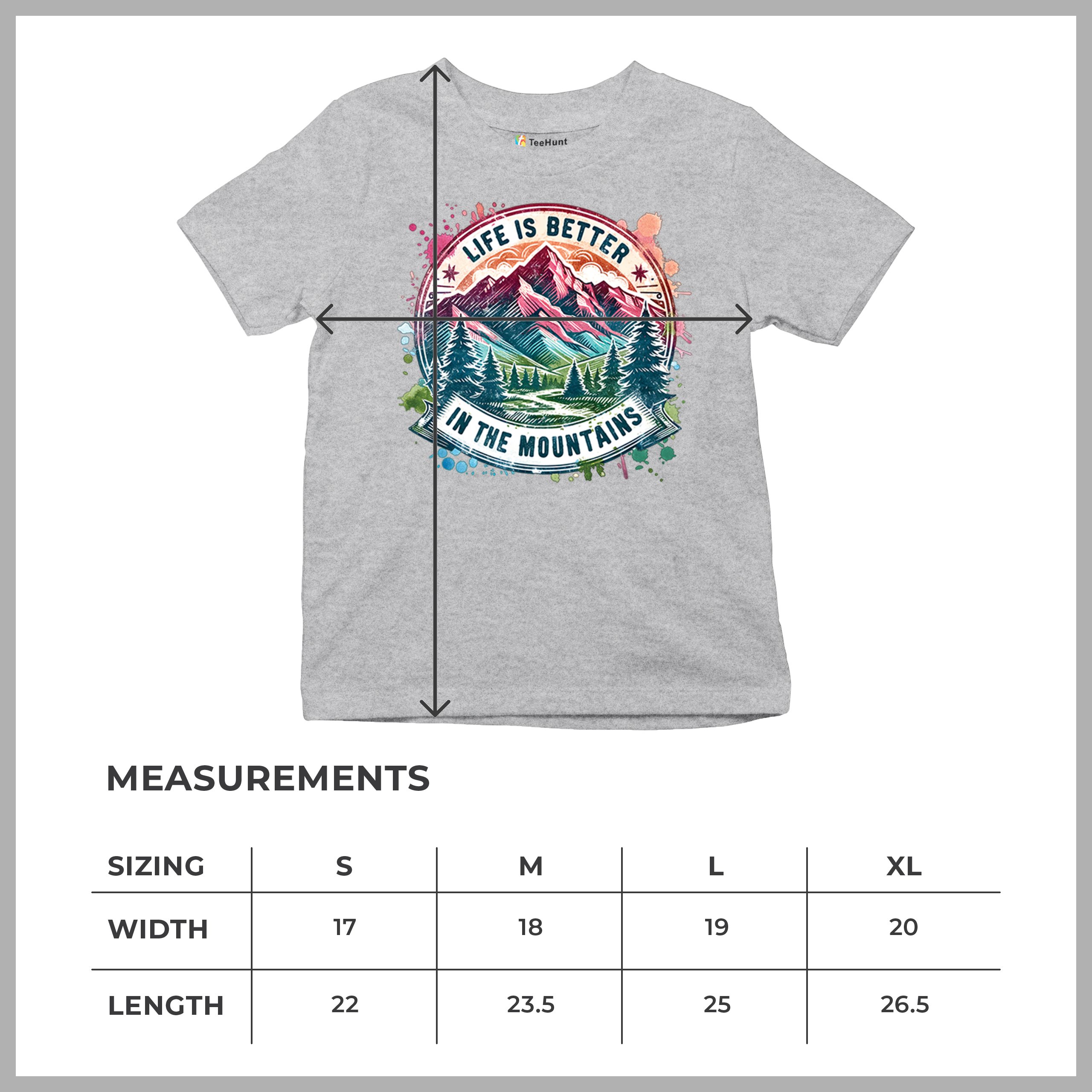 Life is Better in the Mountains Youth T-shirt Trail Hiking Camping Kids - Picture 15 of 50