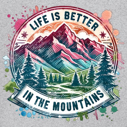 Life is Better in the Mountains Youth T-shirt Trail Hiking Camping Kids - Picture 11 of 50