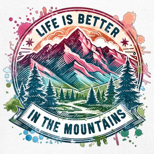 Life is Better in the Mountains Youth T-shirt Trail Hiking Camping Kids - Picture 25 of 50