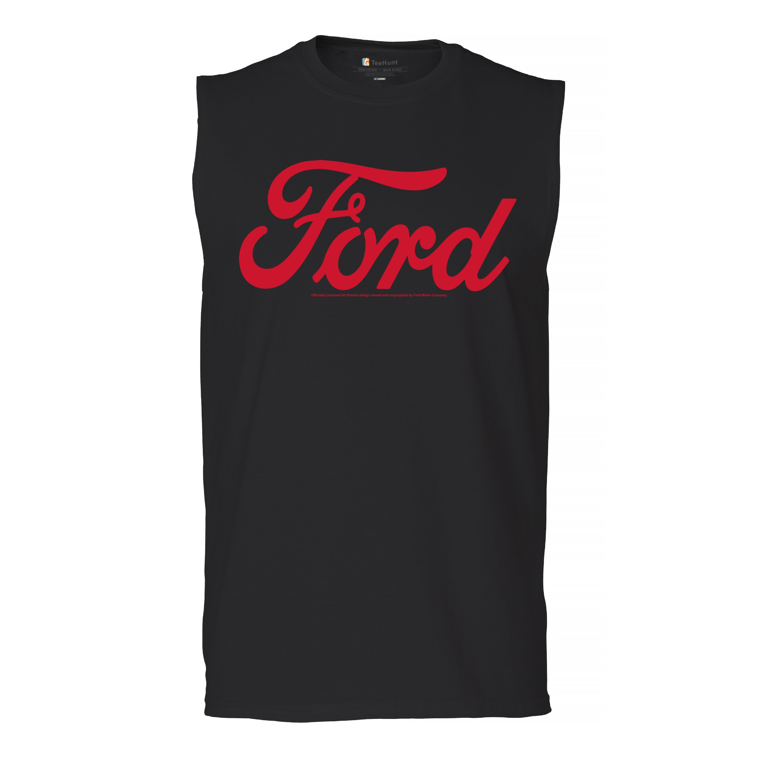Ford Red Logo Muscle Shirt Official Trademarked Licensed Classic Retro Men’s