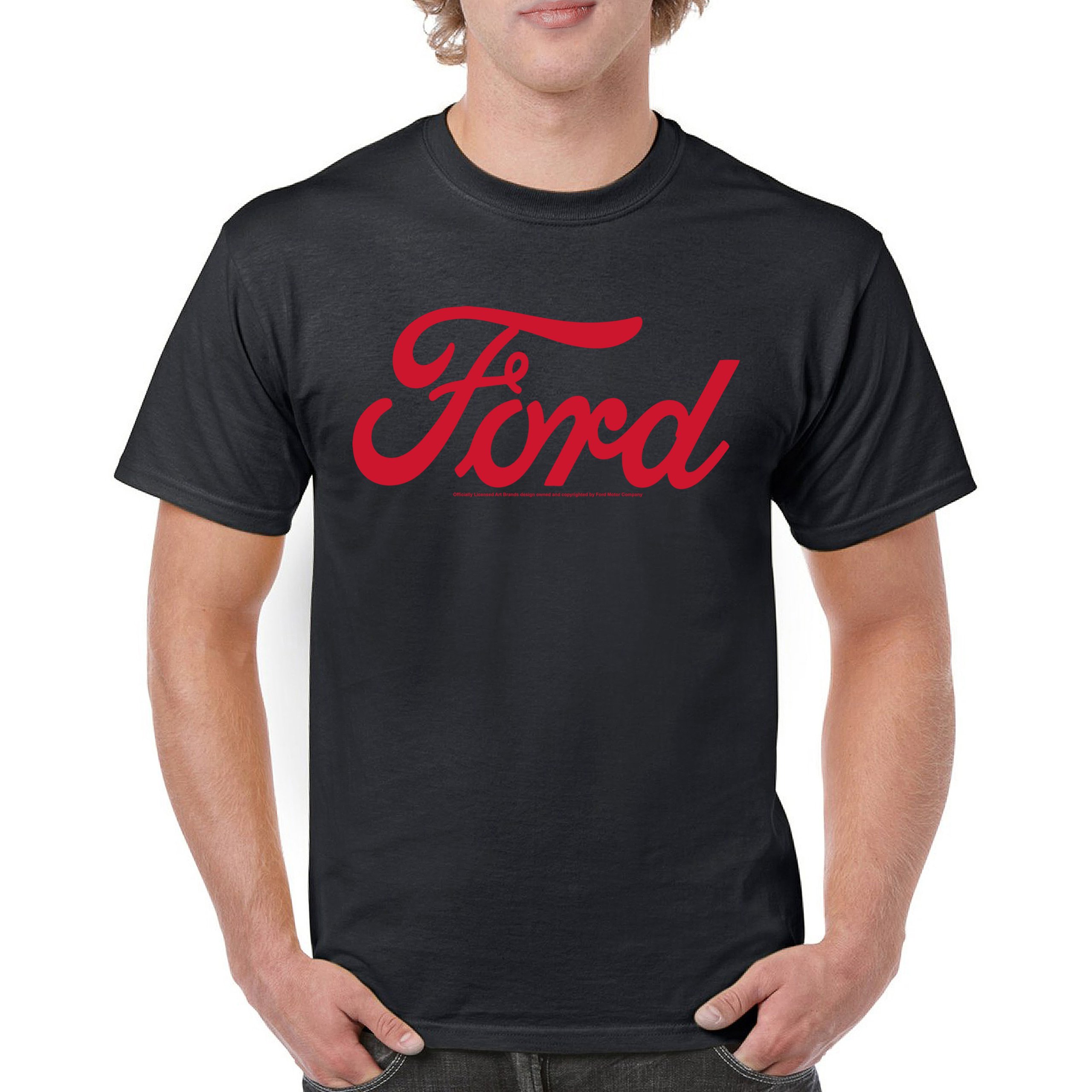 Ford Red Logo T-shirt Official Trademarked Licensed Classic Retro Men’s Tee