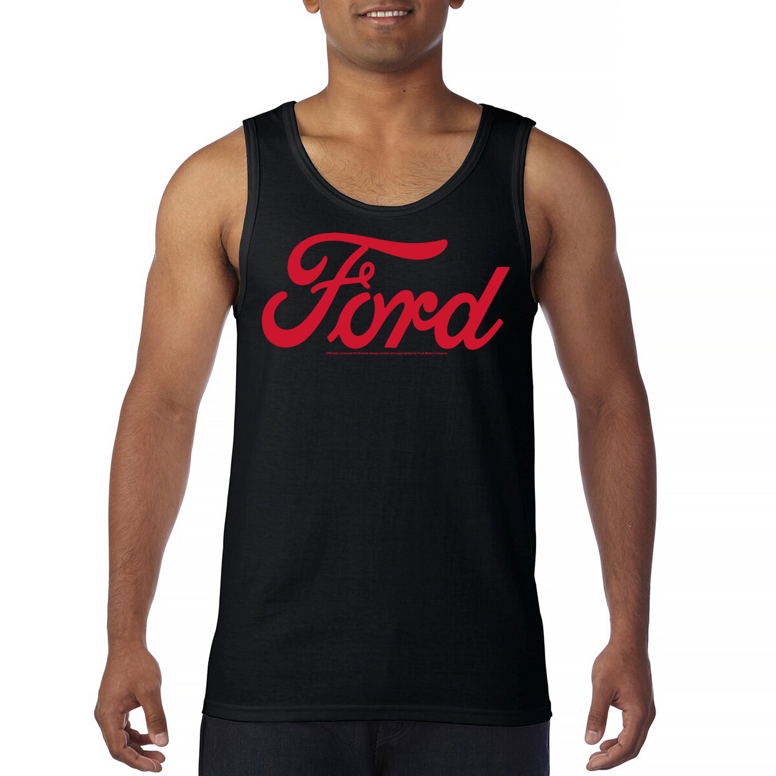 Ford Red Logo Tank Top Official Trademarked Licensed Classic Retro Men’s Top