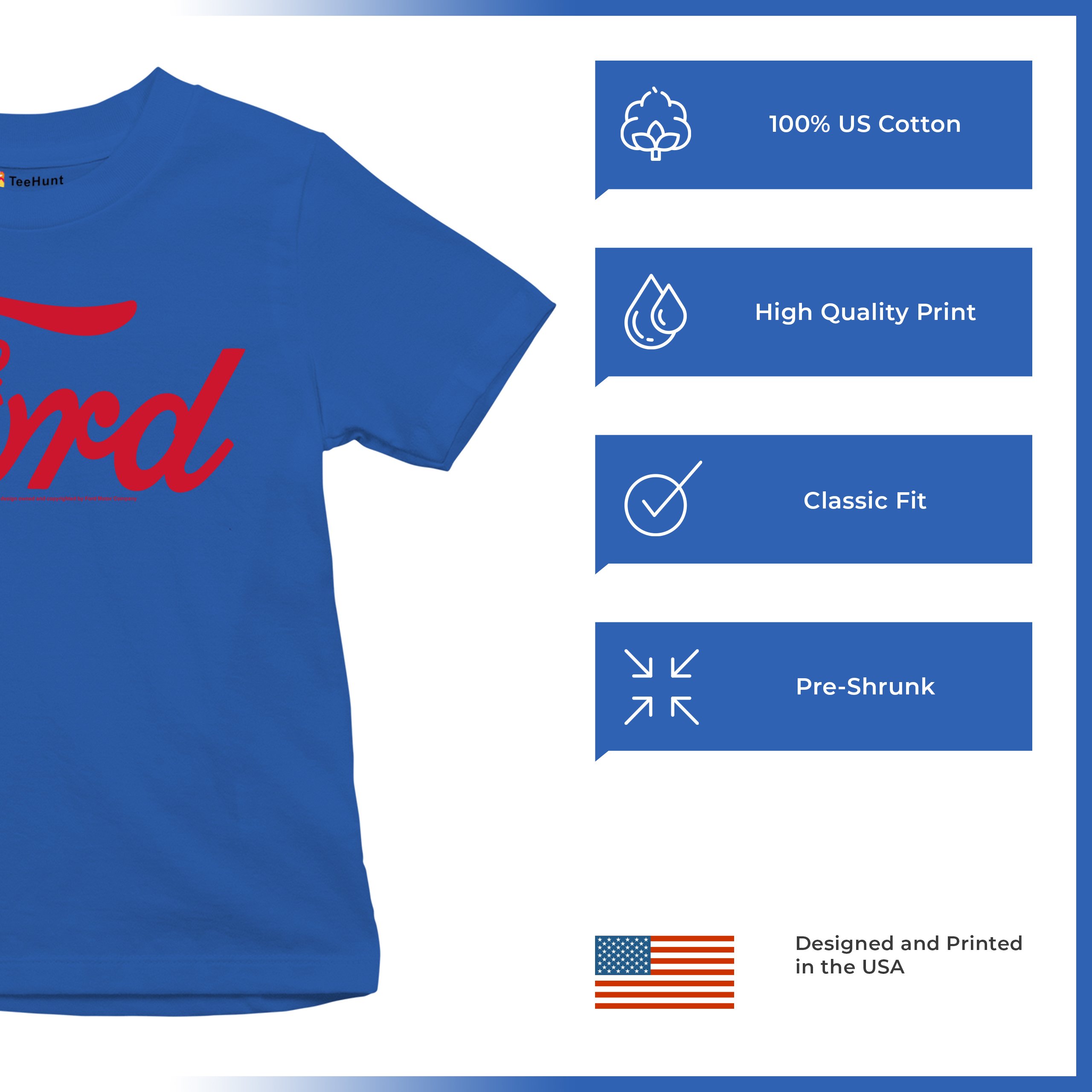 Ford Red Logo Youth T-shirt Official Trademarked Licensed Classic Retro Kids - Picture 35 of 43