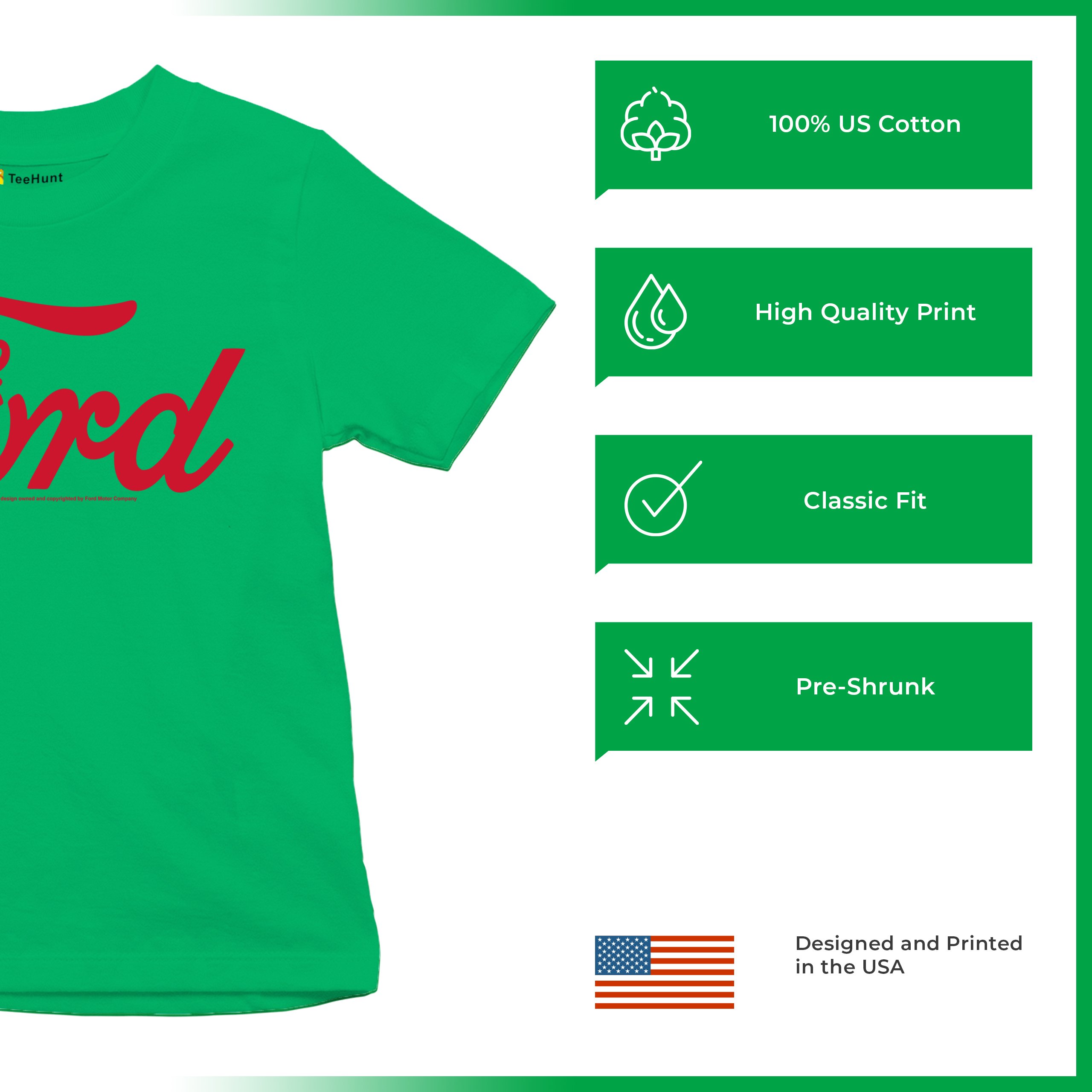 Ford Red Logo Youth T-shirt Official Trademarked Licensed Classic Retro Kids - Picture 28 of 43