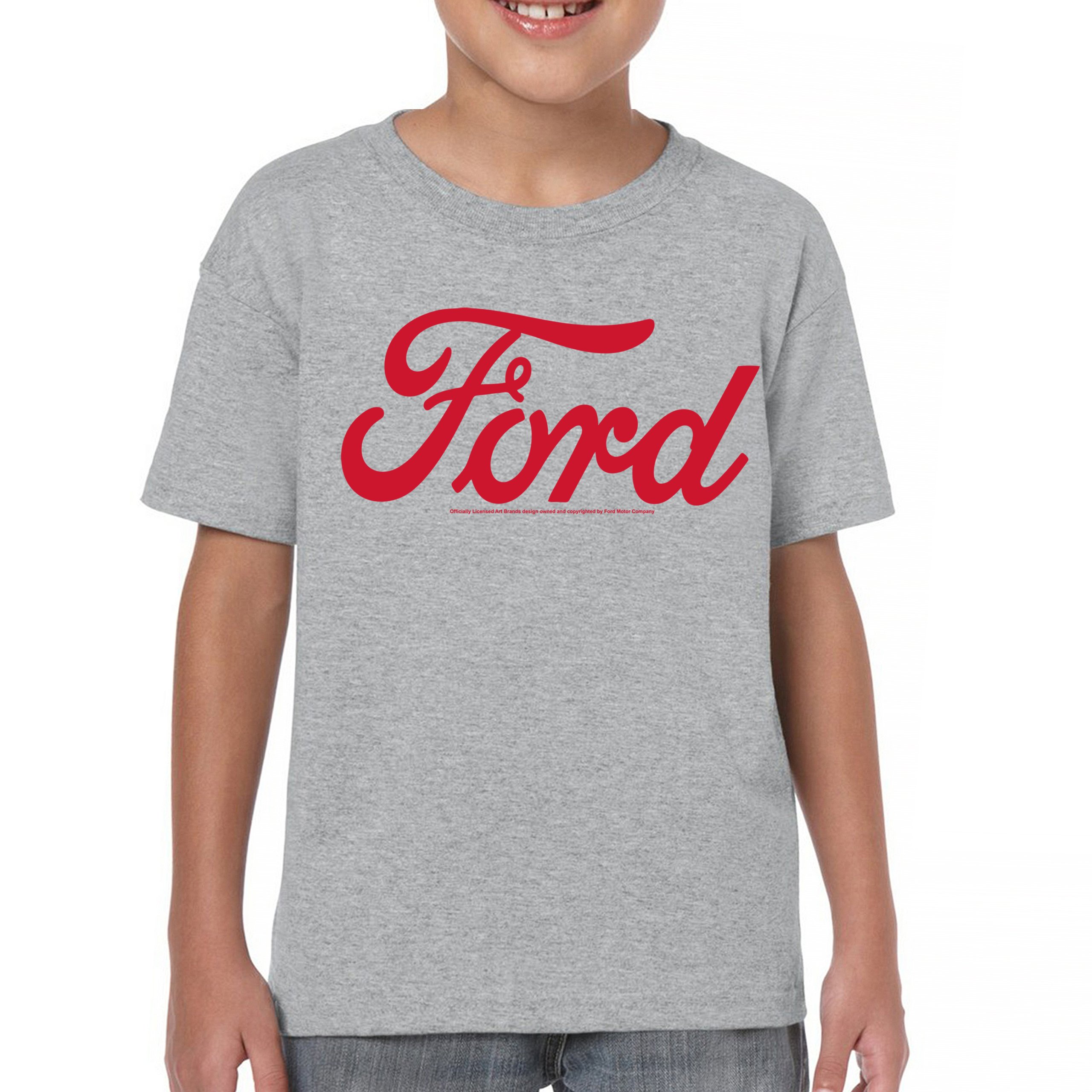 Ford Red Logo Youth T-shirt Official Trademarked Licensed Classic Retro Kids - Picture 9 of 43