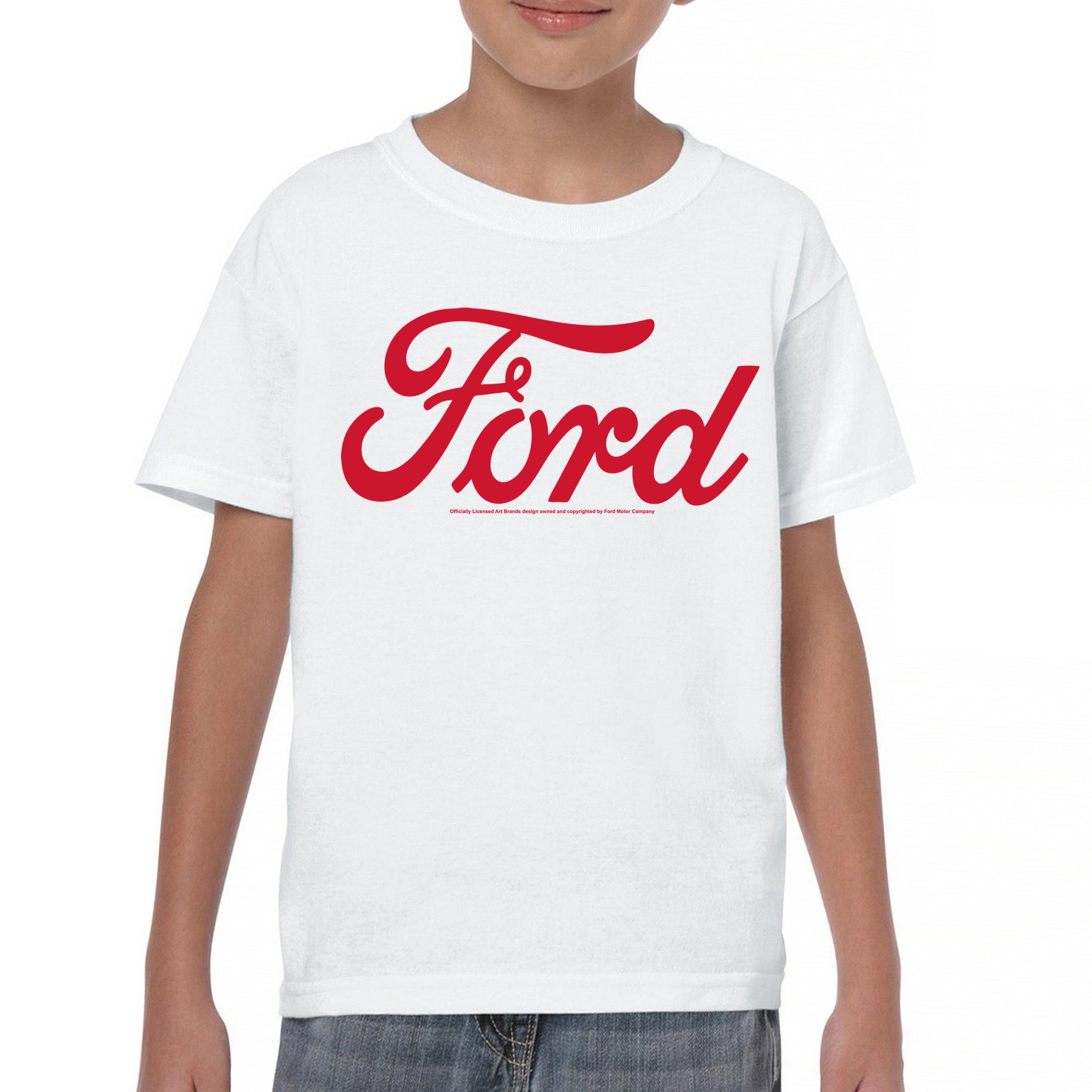 Ford Red Logo Youth T-shirt Official Trademarked Licensed Classic Retro Kids - Picture 16 of 43