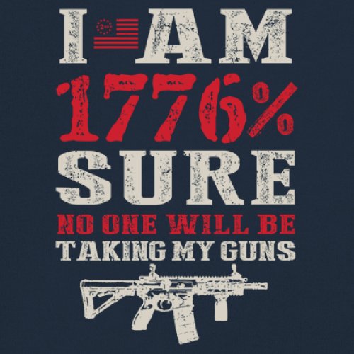 1776 Percent Patriotic Sweatshirt Gun Rights 2nd Amendment AR Rifle US Crewneck - Picture 11 of 29