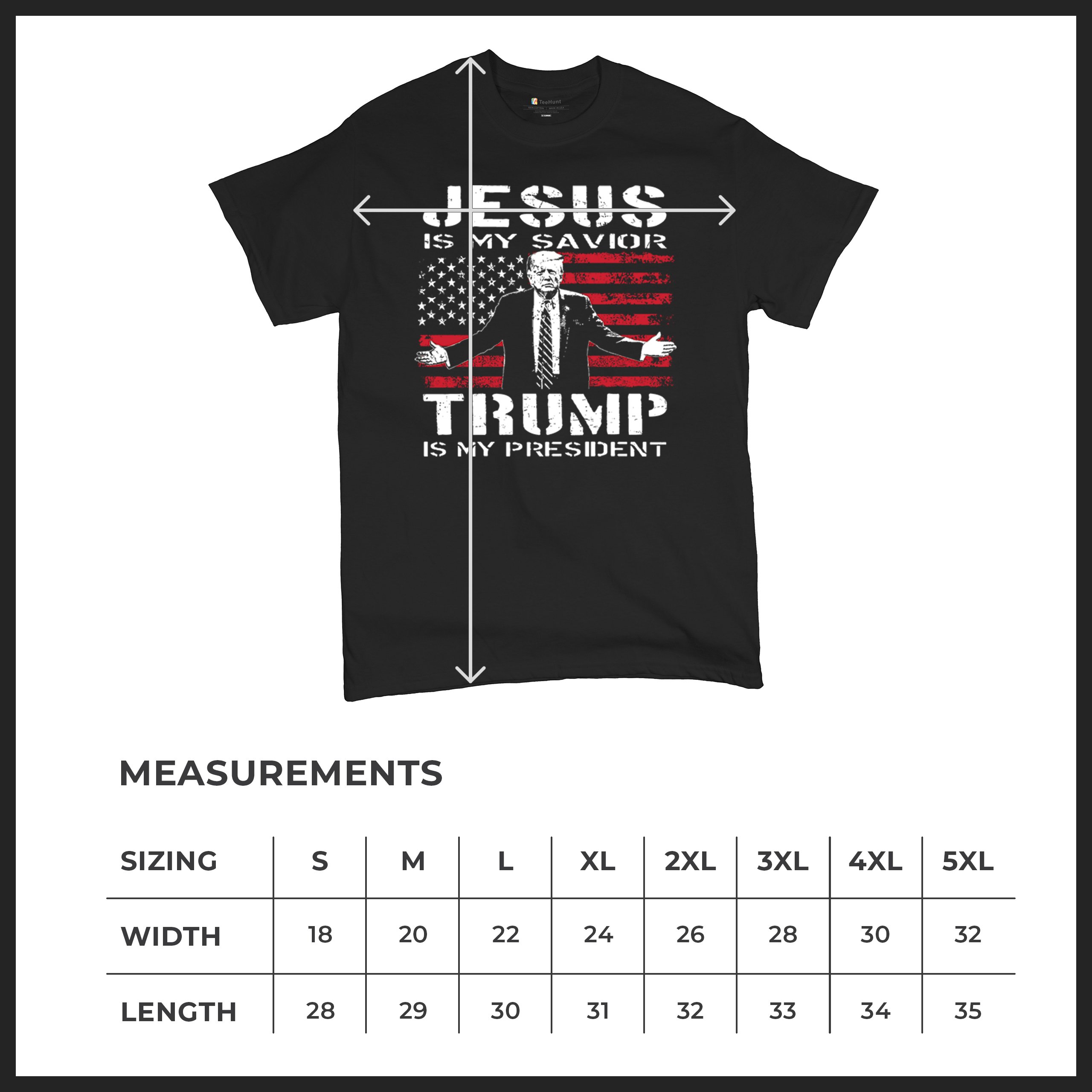 Jesus Is My Savior Trump Is My President T-shirt MAGA America First Men's Tee - Picture 8 of 85