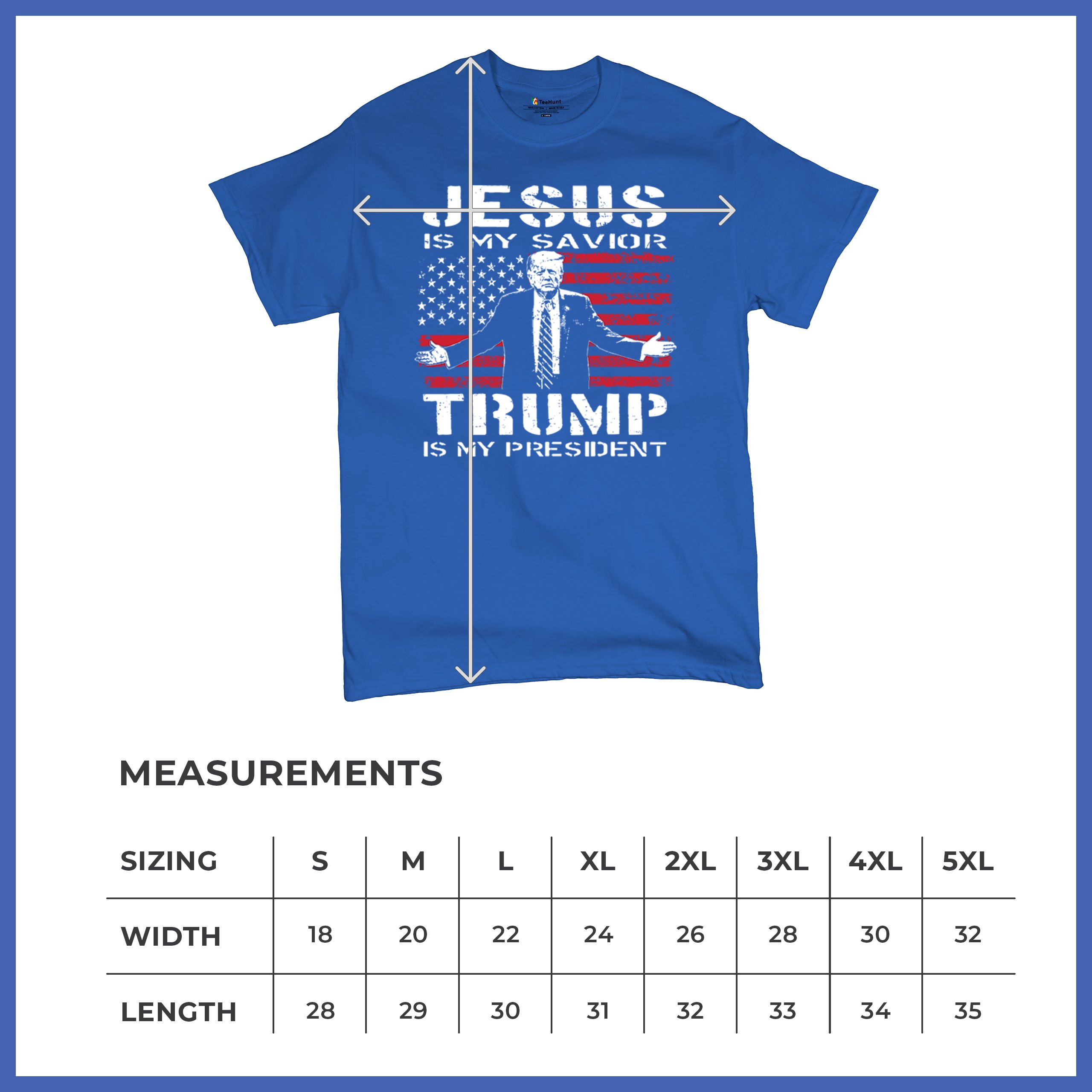 Jesus Is My Savior Trump Is My President T-shirt MAGA America First Men's Tee - Picture 78 of 85