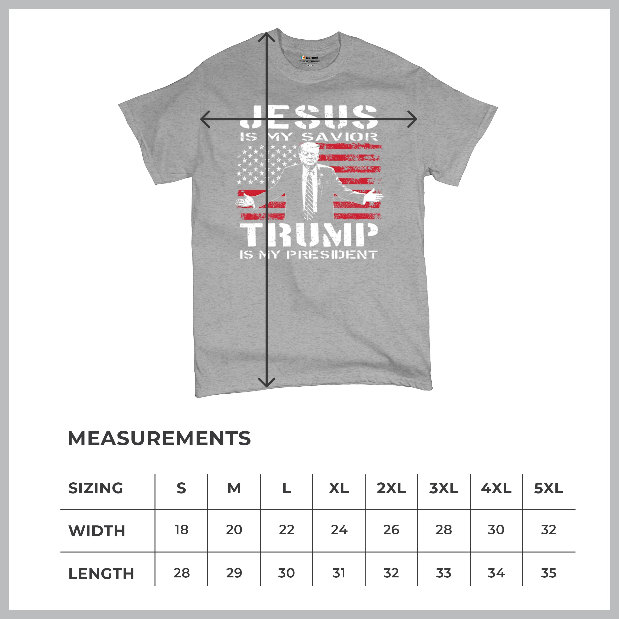 Jesus Is My Savior Trump Is My President T-shirt MAGA America First Men's Tee - Picture 15 of 85