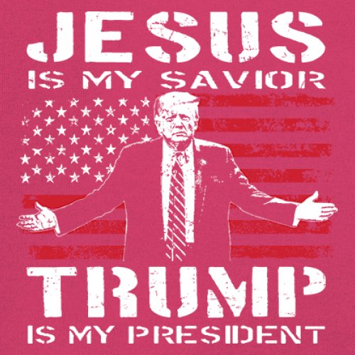 Jesus Is My Savior Trump Is My President T-shirt MAGA America First Men's Tee - Picture 25 of 85