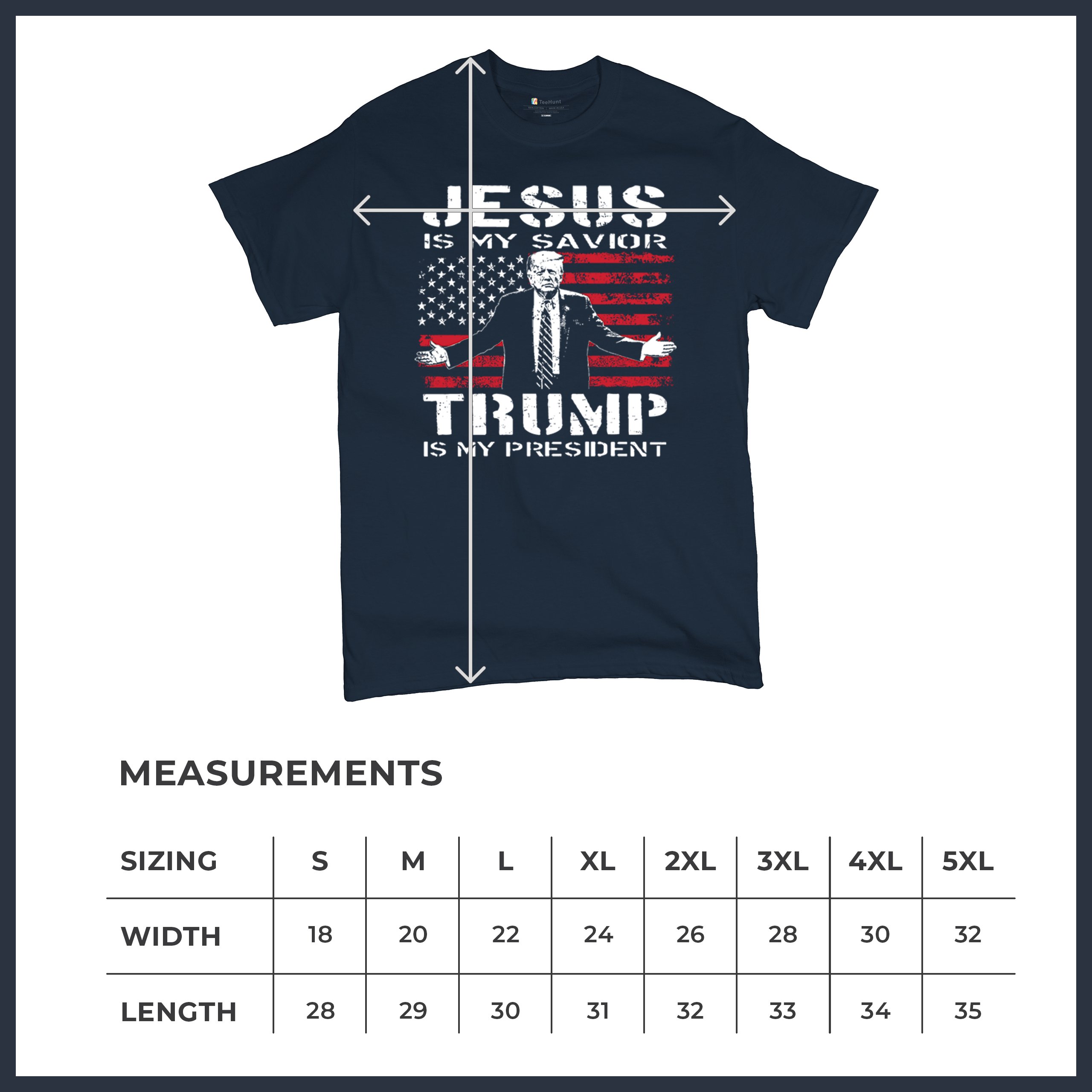 Jesus Is My Savior Trump Is My President T-shirt MAGA America First Men's Tee - Picture 43 of 85