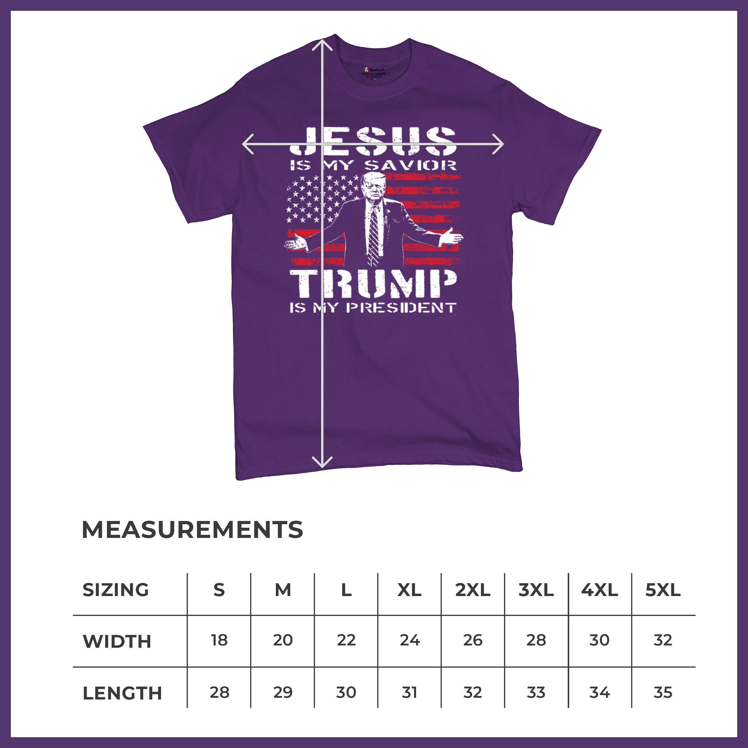 Jesus Is My Savior Trump Is My President T-shirt MAGA America First Men's Tee - Picture 36 of 85
