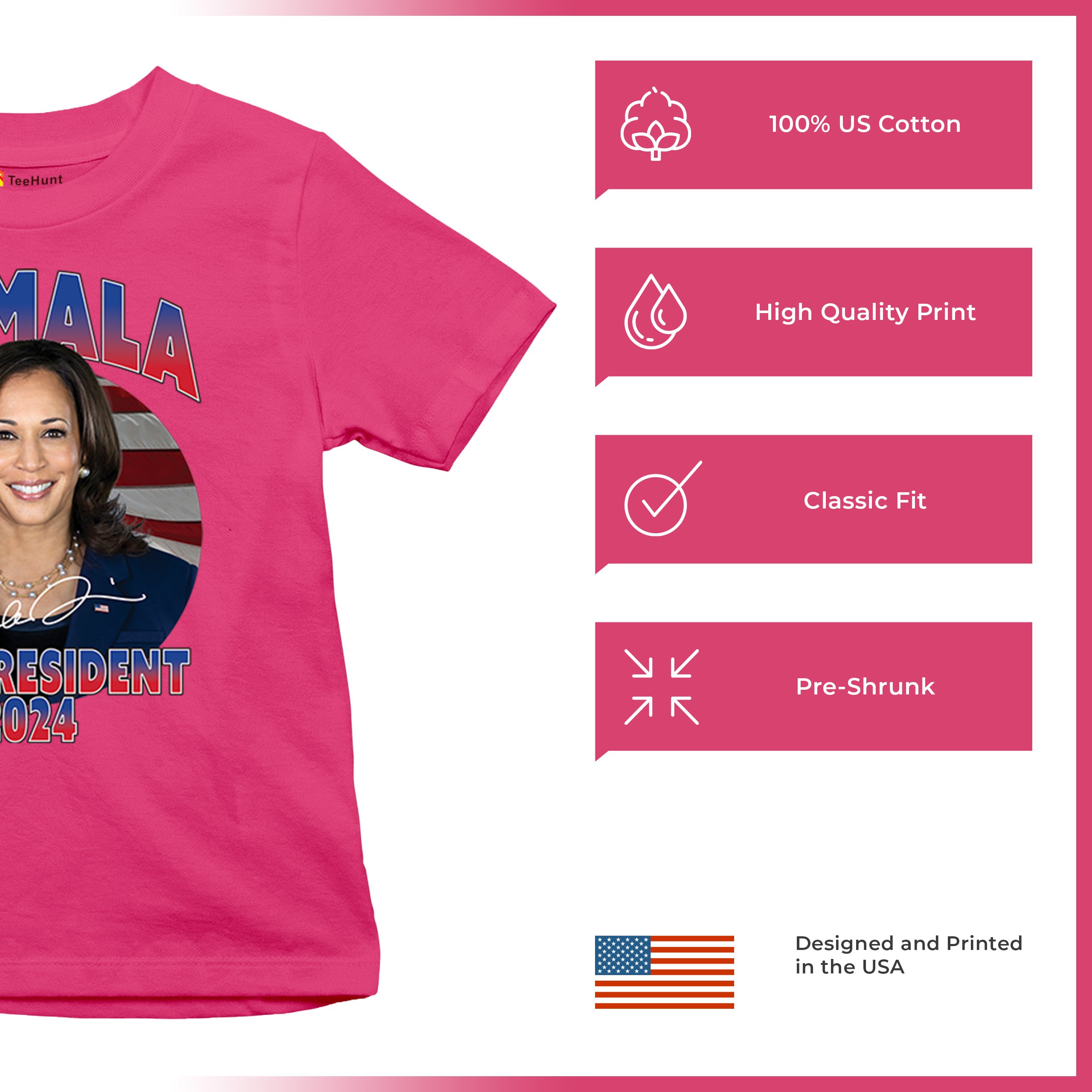 Kamala For President 2024 Youth T-shirt President 47 Harris I'm Speaking Kids - Picture 49 of 50