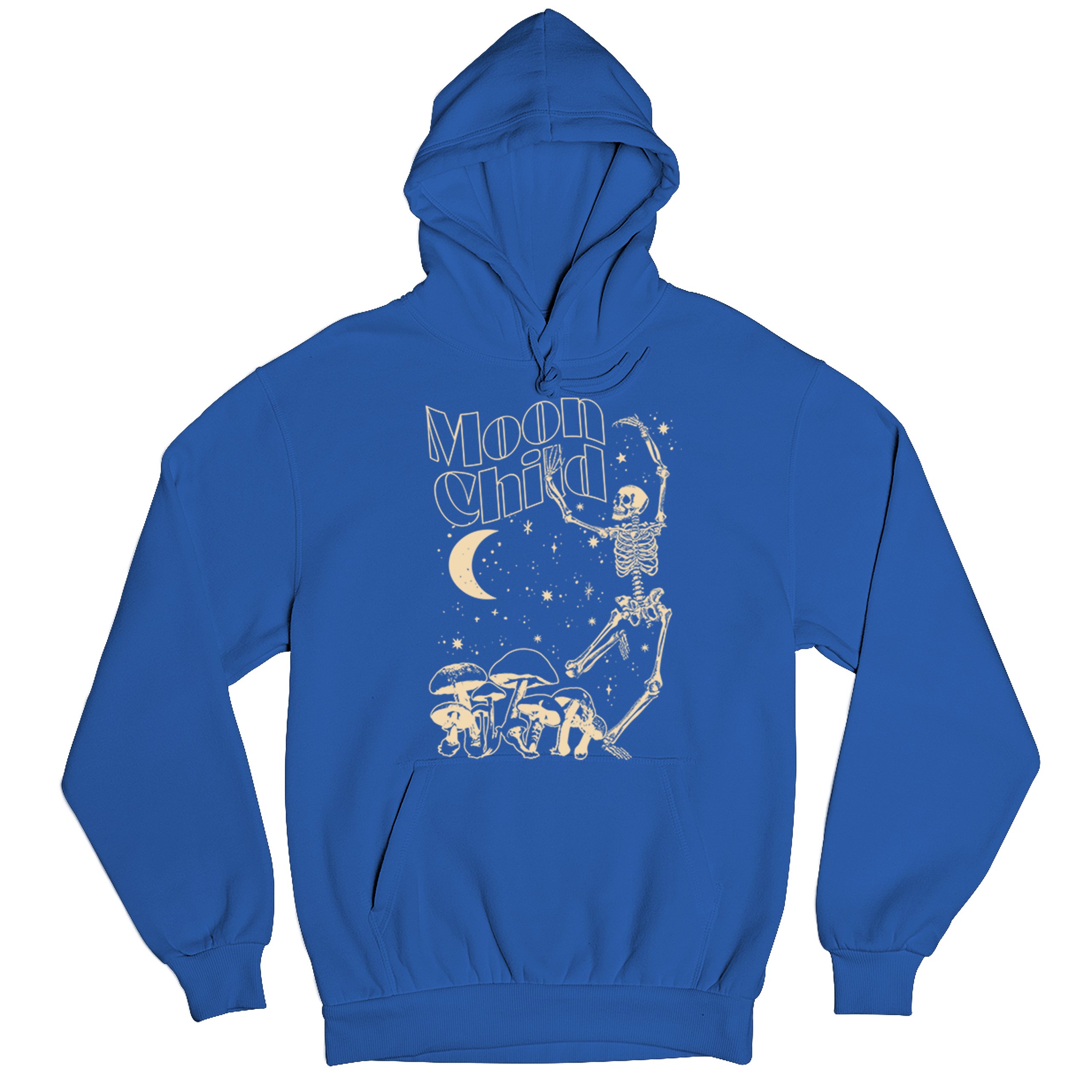 Moon Child Skeleton Sweatshirt Mystic Mushroom Lunar Spirit Halloween Hoodie - Picture 27 of 29