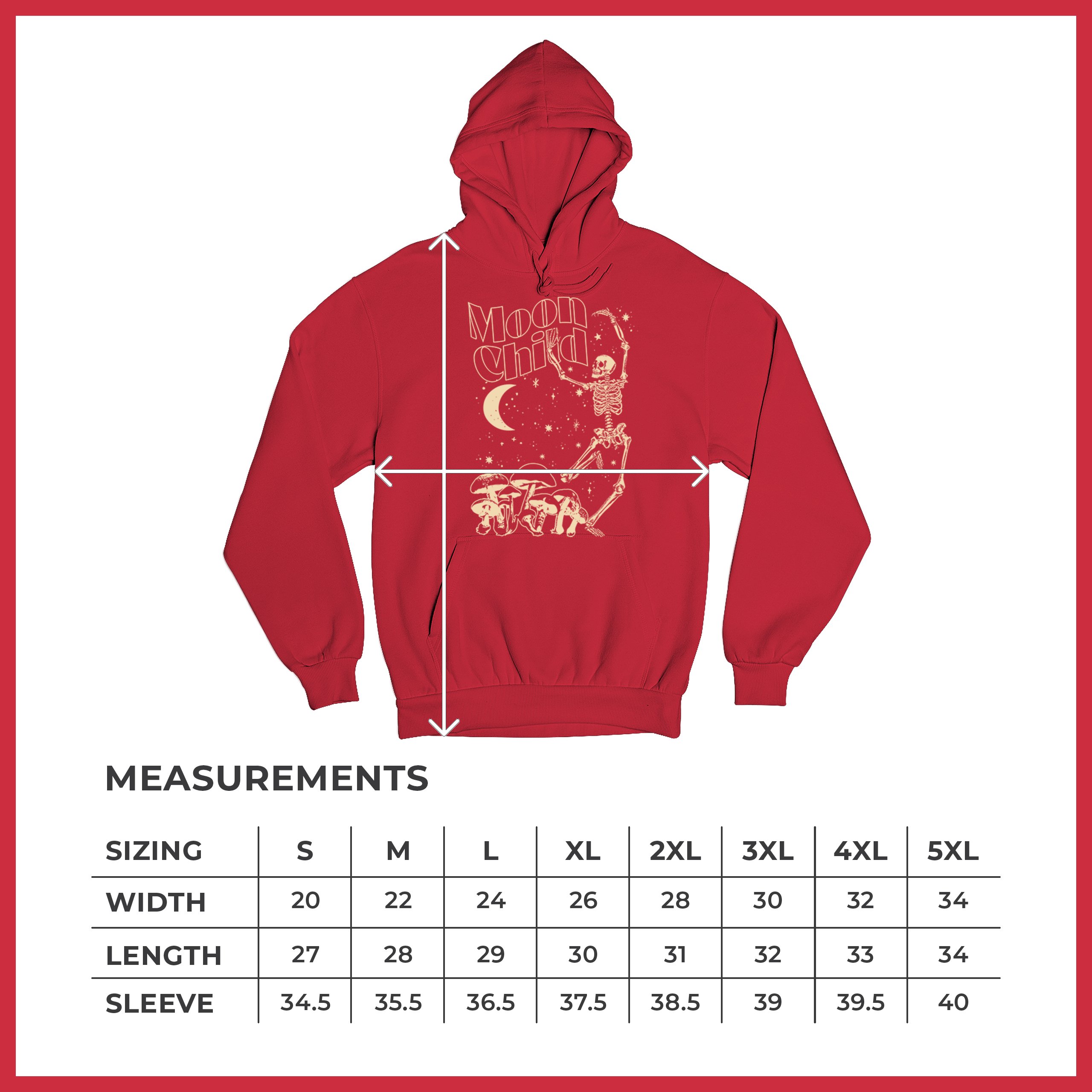 Moon Child Skeleton Sweatshirt Mystic Mushroom Lunar Spirit Halloween Hoodie - Picture 22 of 29