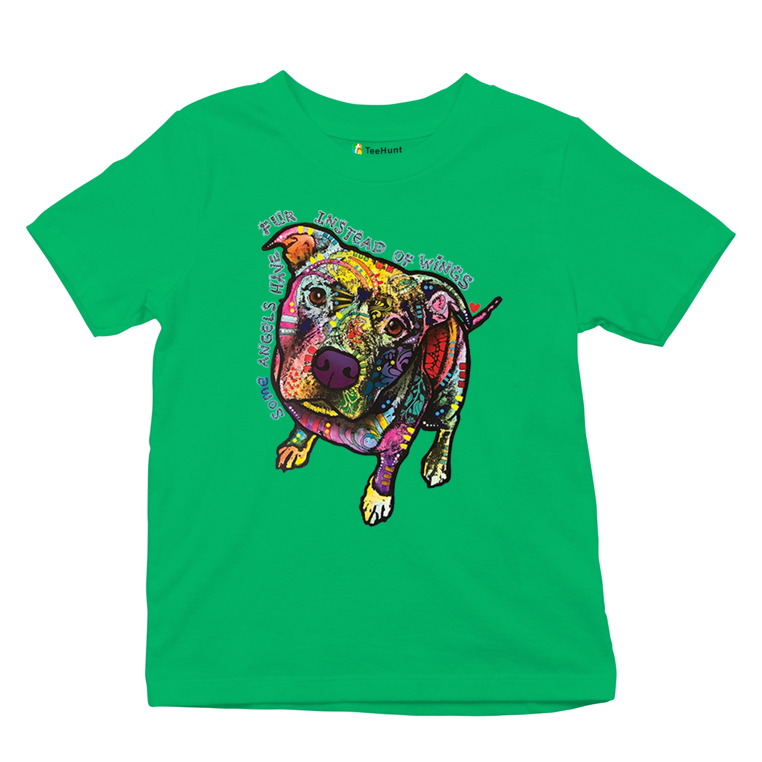 Dean Russo Pit Bull Youth T-shirt Some Angels Have Fur Instead of Wings Kids - Picture 34 of 50