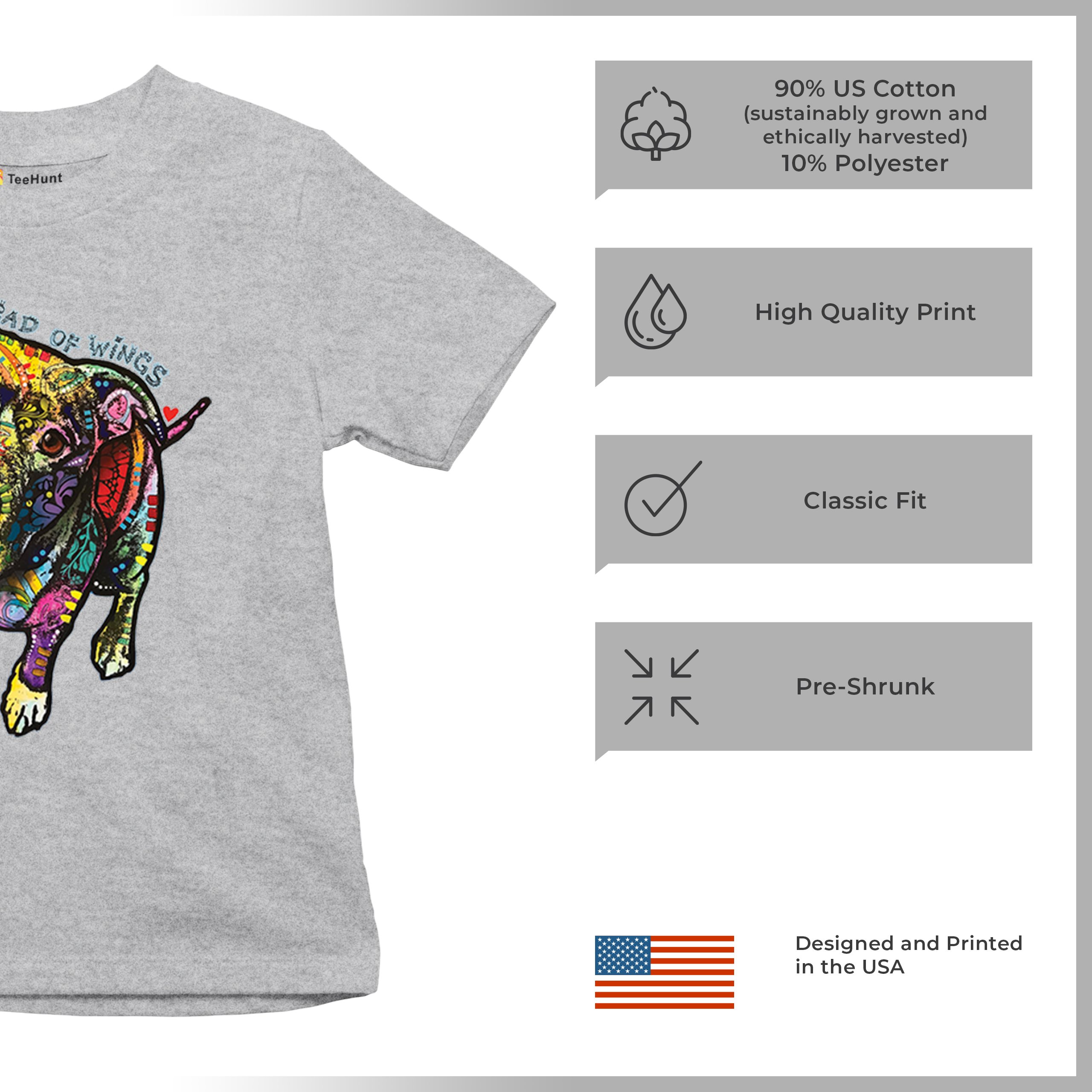 Dean Russo Pit Bull Youth T-shirt Some Angels Have Fur Instead of Wings Kids - Picture 14 of 50