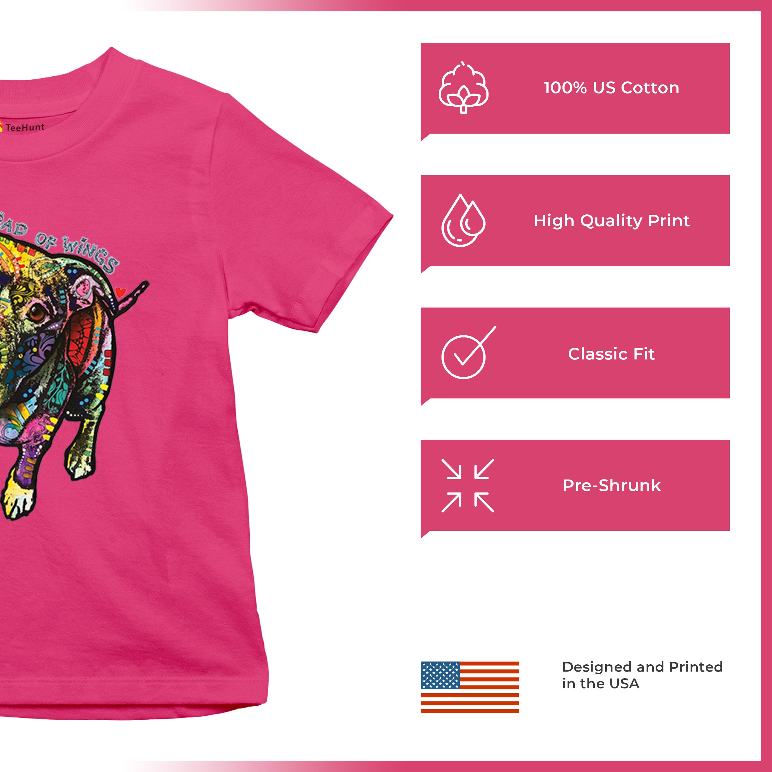 Dean Russo Pit Bull Youth T-shirt Some Angels Have Fur Instead of Wings Kids - Picture 49 of 50