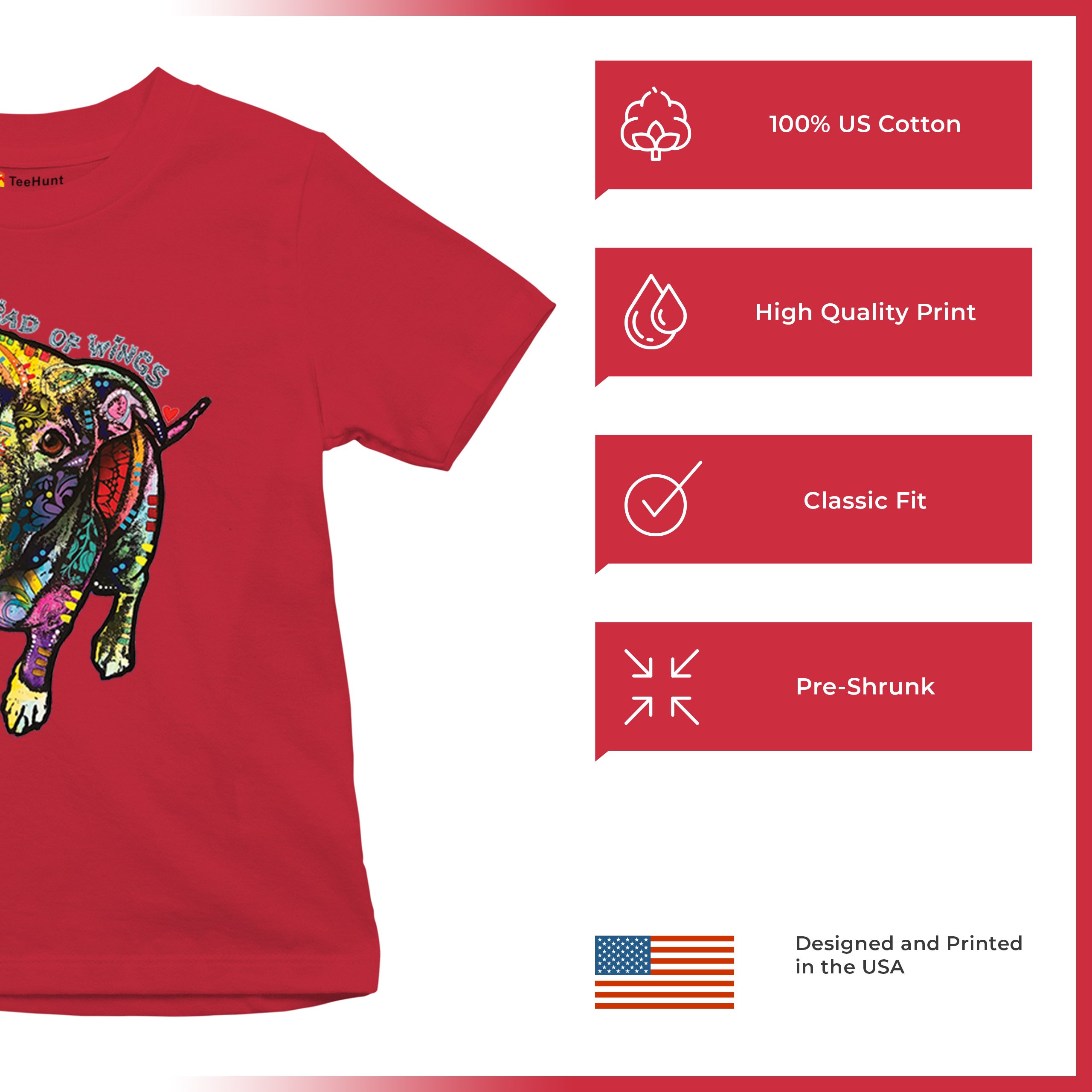 Dean Russo Pit Bull Youth T-shirt Some Angels Have Fur Instead of Wings Kids - Picture 21 of 50