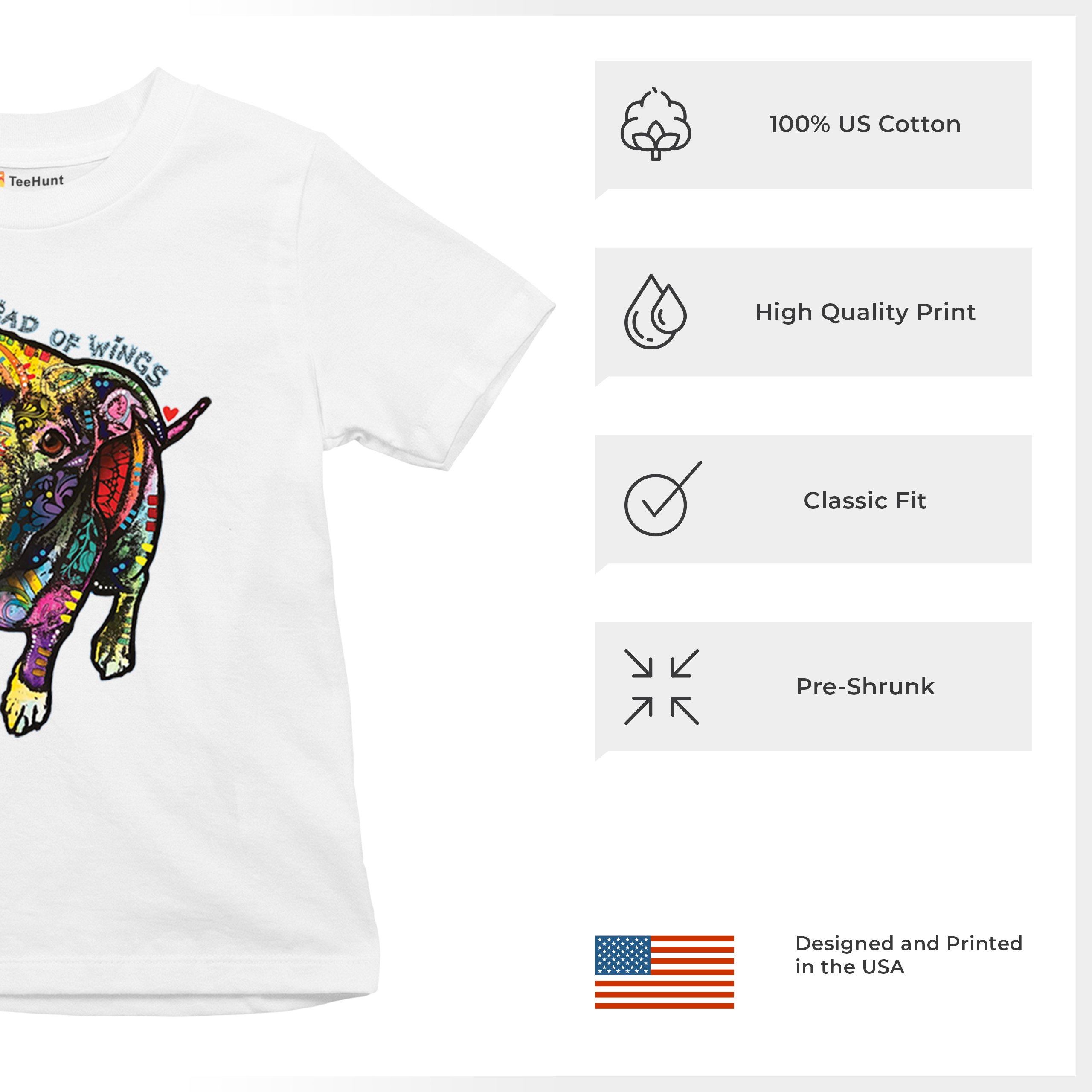 Dean Russo Pit Bull Youth T-shirt Some Angels Have Fur Instead of Wings Kids - Picture 28 of 50