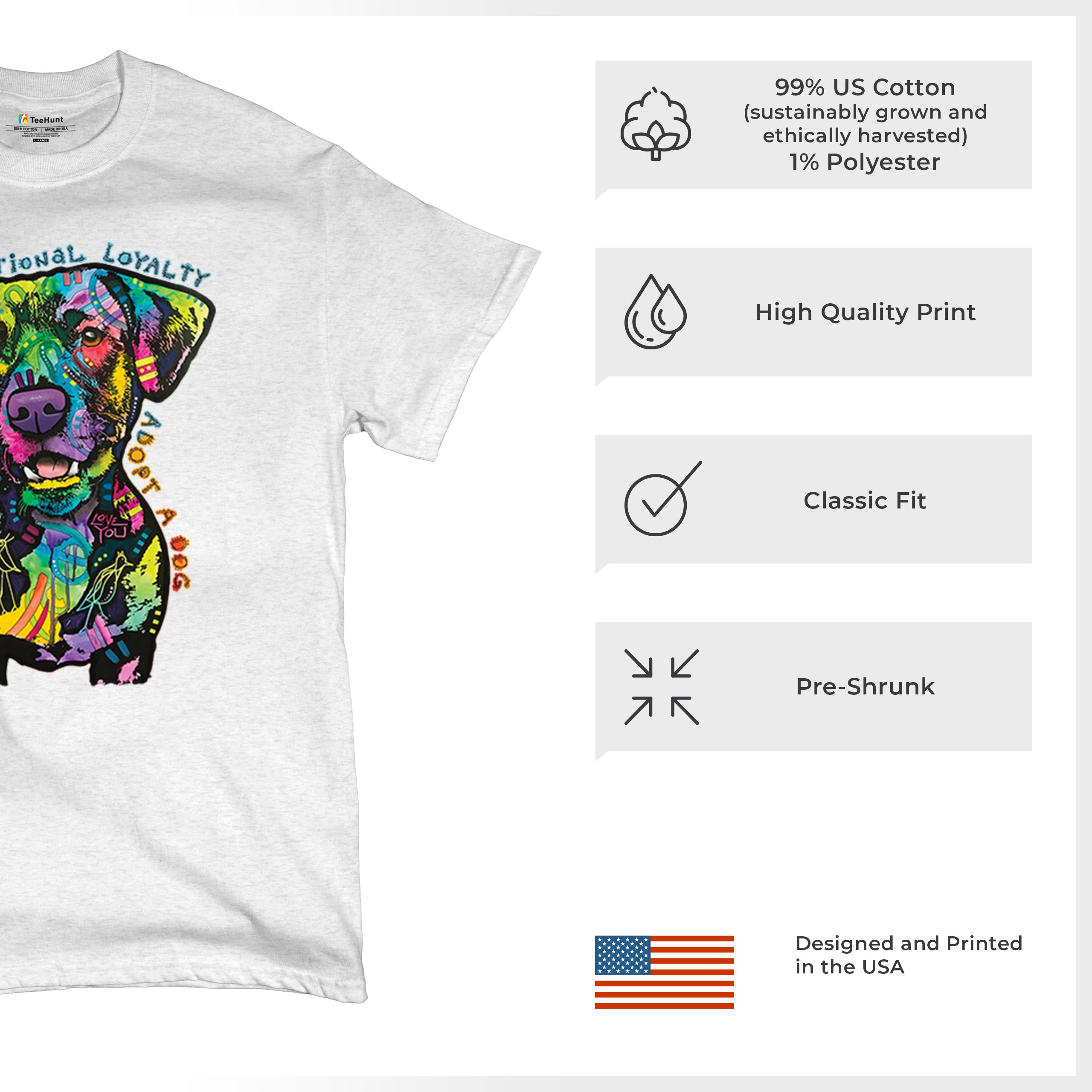 Bedingungslose Loyalität T-Shirt Adopt a Dog Dean Russo Welpe Herren Tee - Bild 70 von 113