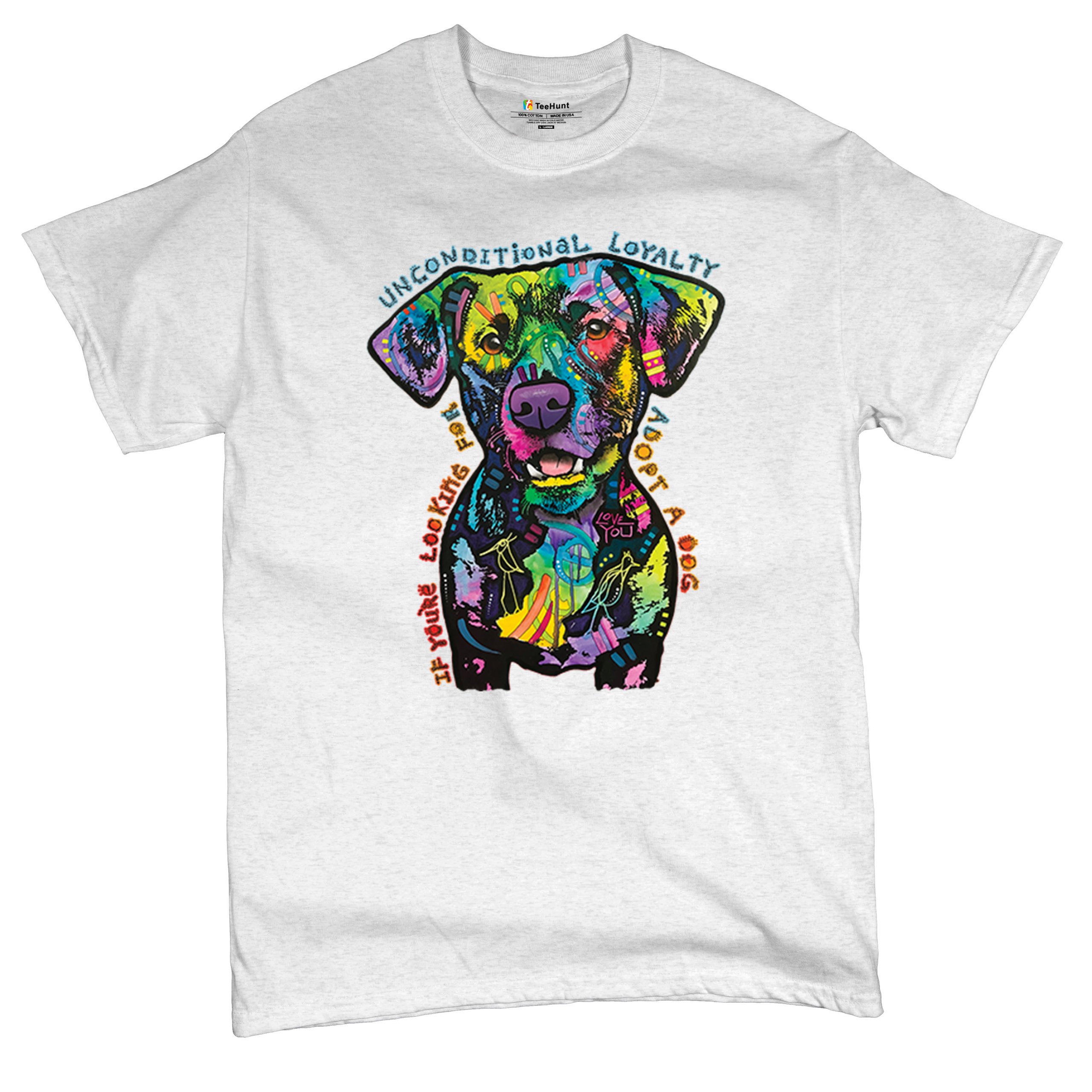 Bedingungslose Loyalität T-Shirt Adopt a Dog Dean Russo Welpe Herren Tee - Bild 69 von 113