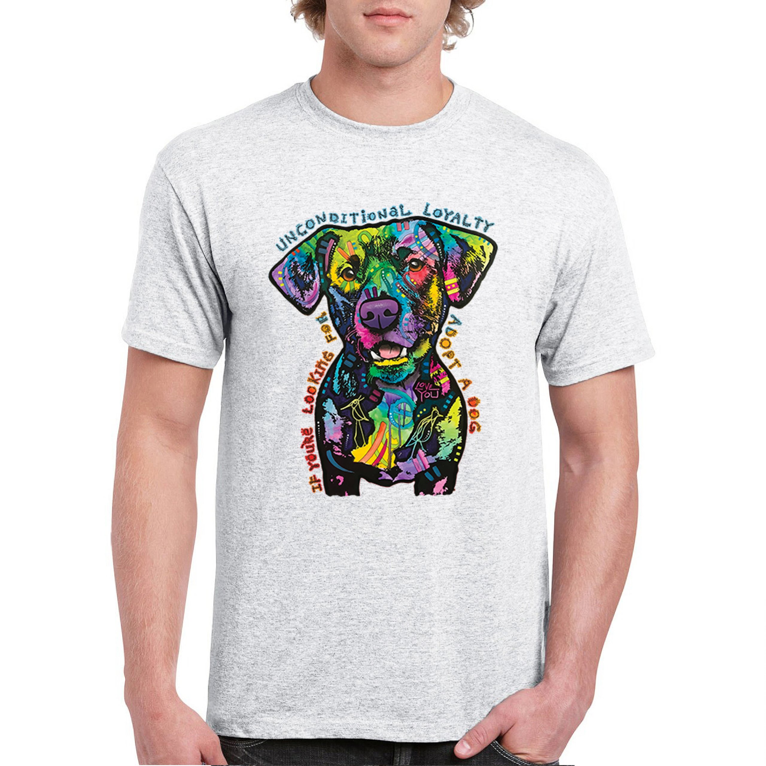 Bedingungslose Loyalität T-Shirt Adopt a Dog Dean Russo Welpe Herren Tee - Bild 65 von 113