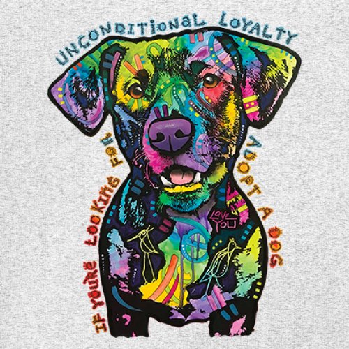 Bedingungslose Loyalität T-Shirt Adopt a Dog Dean Russo Welpe Herren Tee - Bild 67 von 113