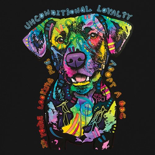Bedingungslose Loyalität T-Shirt Adopt a Dog Dean Russo Welpe Herren Tee - Bild 4 von 113