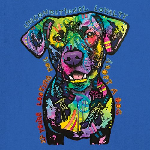 Bedingungslose Loyalität T-Shirt Adopt a Dog Dean Russo Welpe Herren Tee - Bild 102 von 113