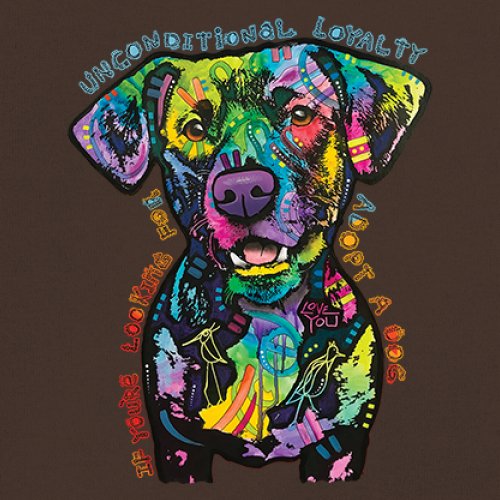 Bedingungslose Loyalität T-Shirt Adopt a Dog Dean Russo Welpe Herren Tee - Bild 74 von 113