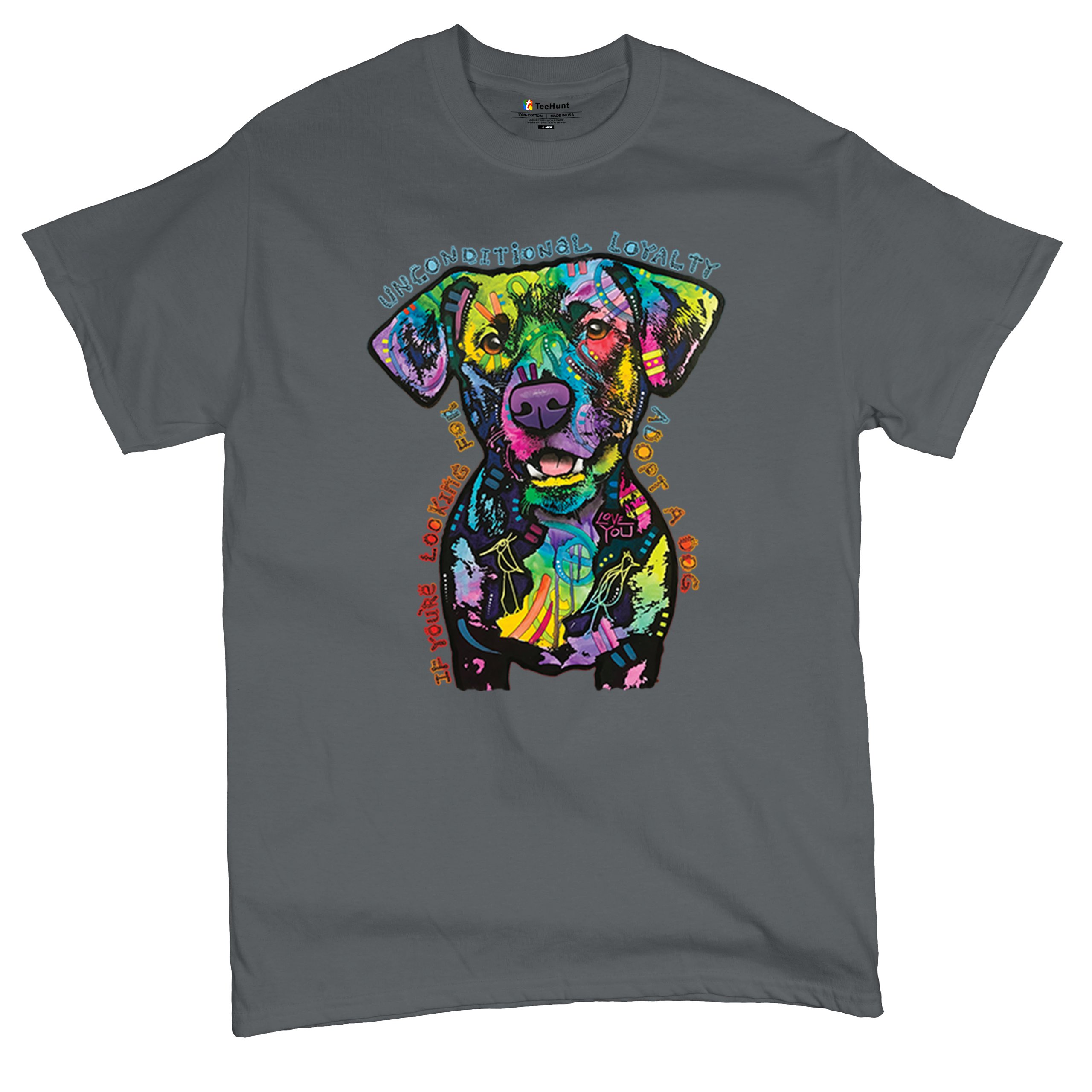 Bedingungslose Loyalität T-Shirt Adopt a Dog Dean Russo Welpe Herren Tee - Bild 83 von 113
