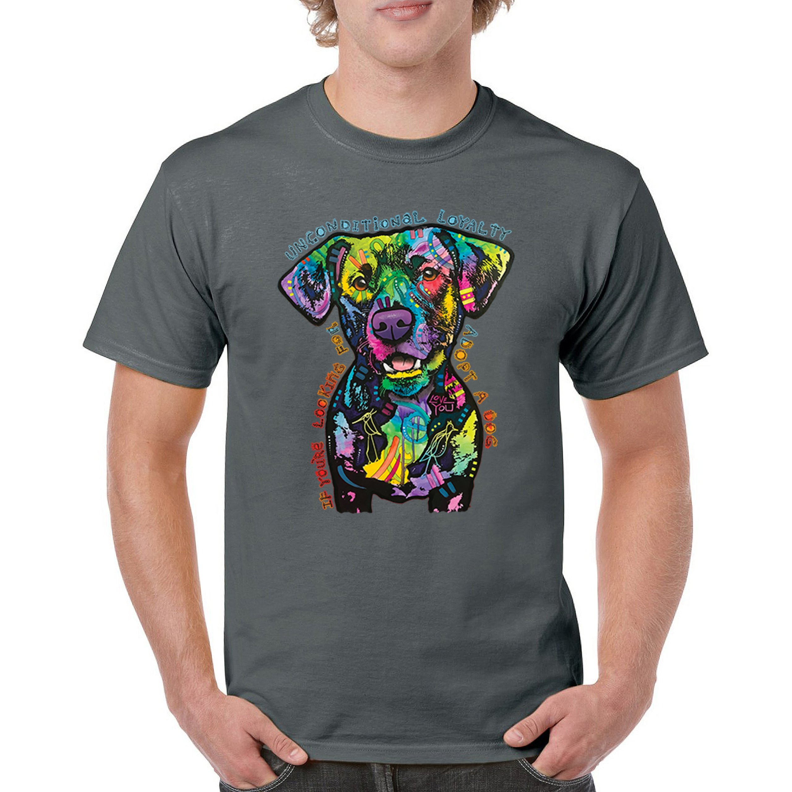 Bedingungslose Loyalität T-Shirt Adopt a Dog Dean Russo Welpe Herren Tee - Bild 79 von 113