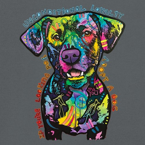 Bedingungslose Loyalität T-Shirt Adopt a Dog Dean Russo Welpe Herren Tee - Bild 81 von 113