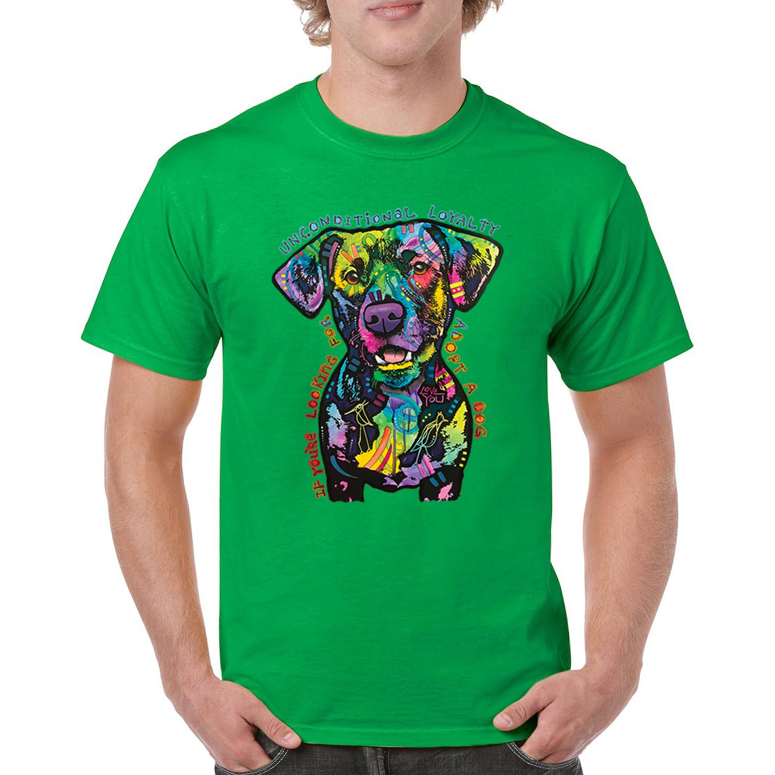Bedingungslose Loyalität T-Shirt Adopt a Dog Dean Russo Welpe Herren Tee - Bild 58 von 113