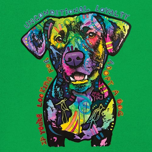 Bedingungslose Loyalität T-Shirt Adopt a Dog Dean Russo Welpe Herren Tee - Bild 60 von 113